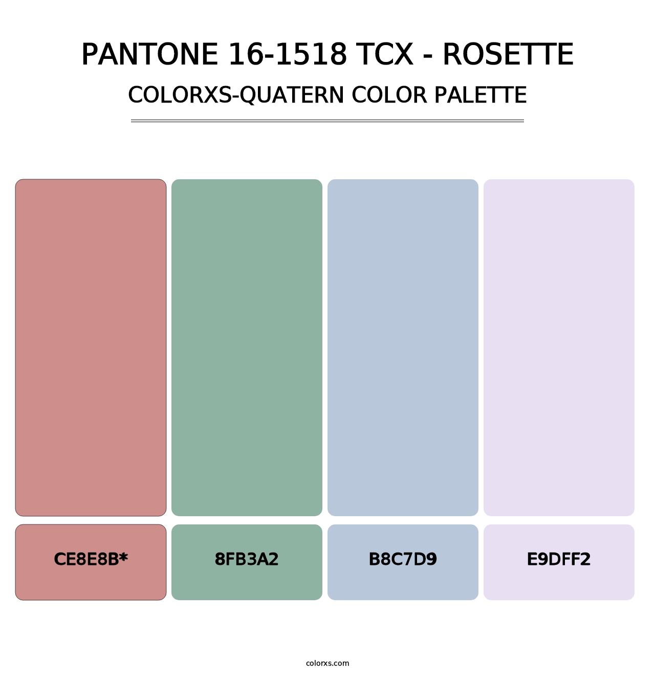 PANTONE 16-1518 TCX - Rosette - Colorxs Quad Palette