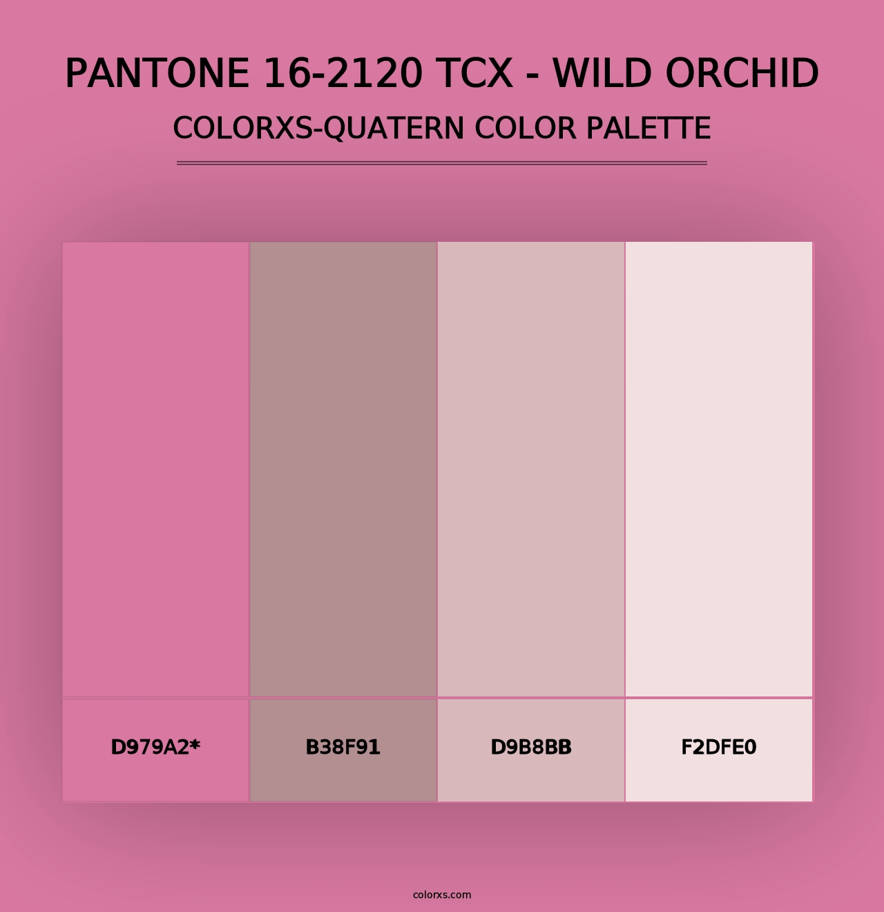 PANTONE 16-2120 TCX - Wild Orchid - Colorxs Quad Palette