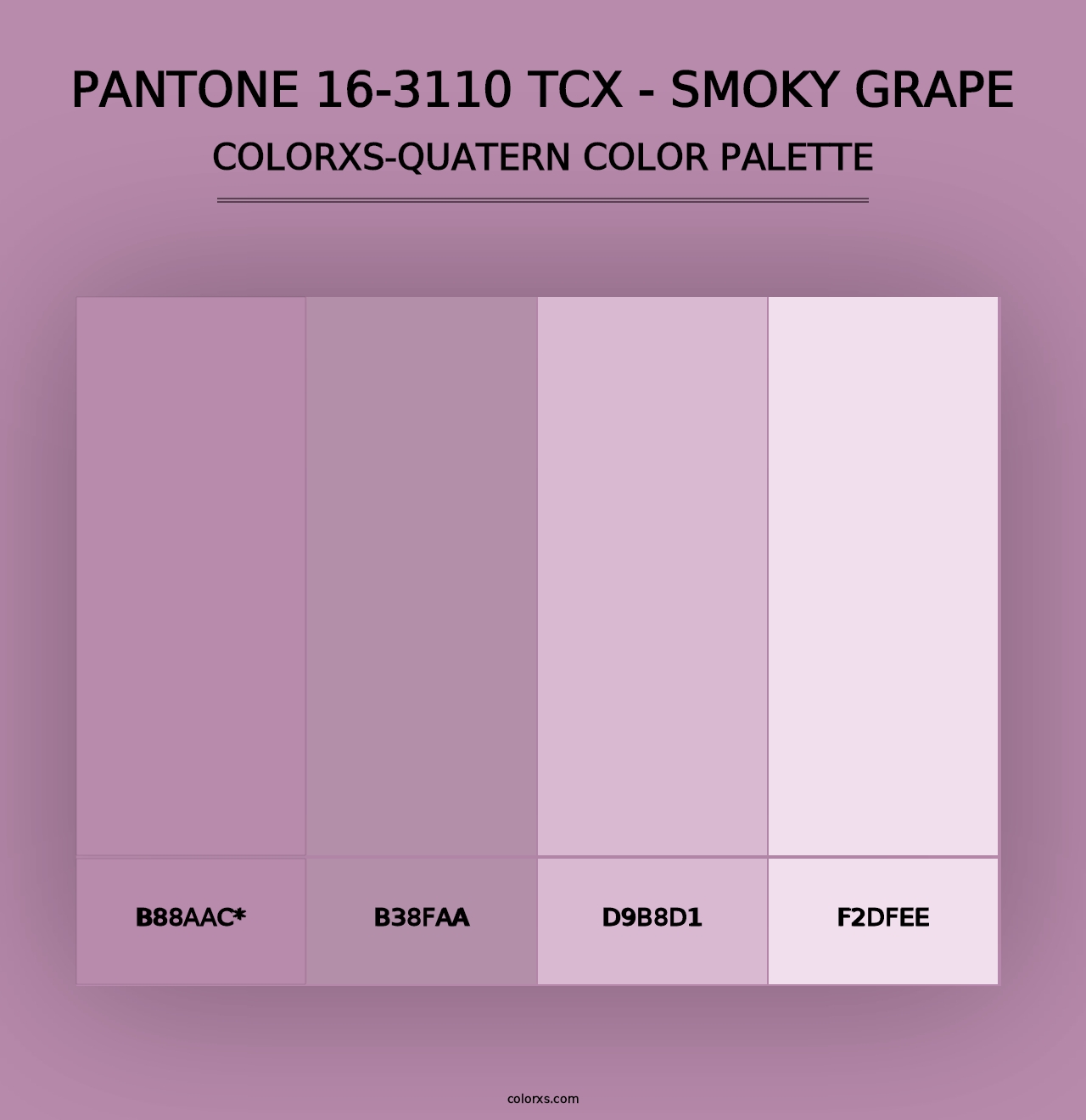 PANTONE 16-3110 TCX - Smoky Grape - Colorxs Quad Palette