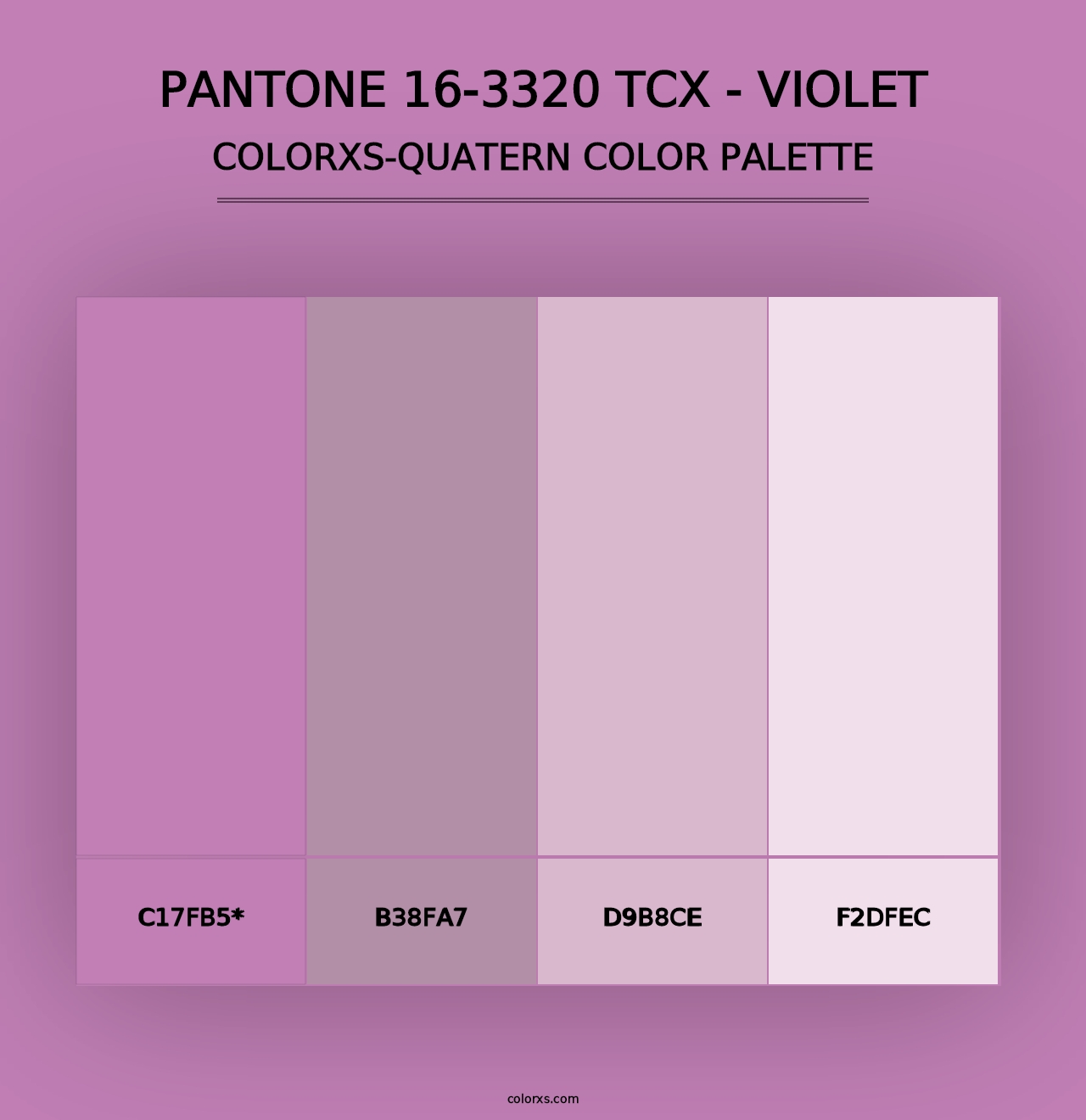 PANTONE 16-3320 TCX - Violet - Colorxs Quad Palette