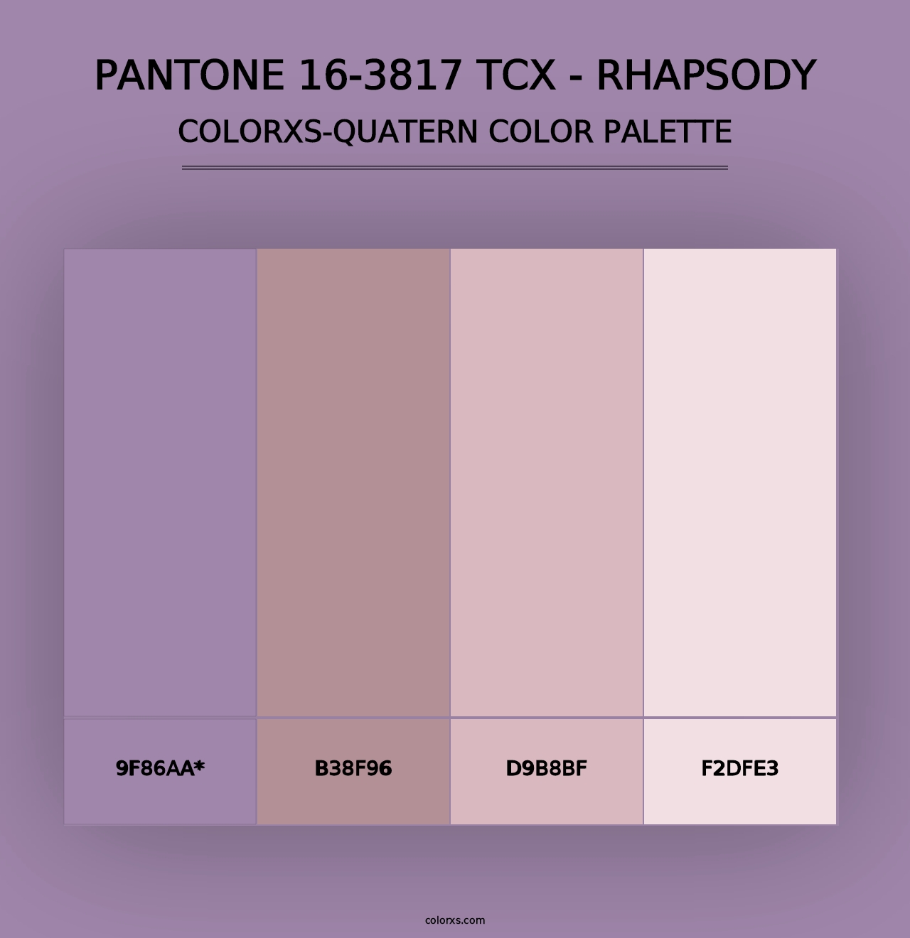 PANTONE 16-3817 TCX - Rhapsody - Colorxs Quad Palette