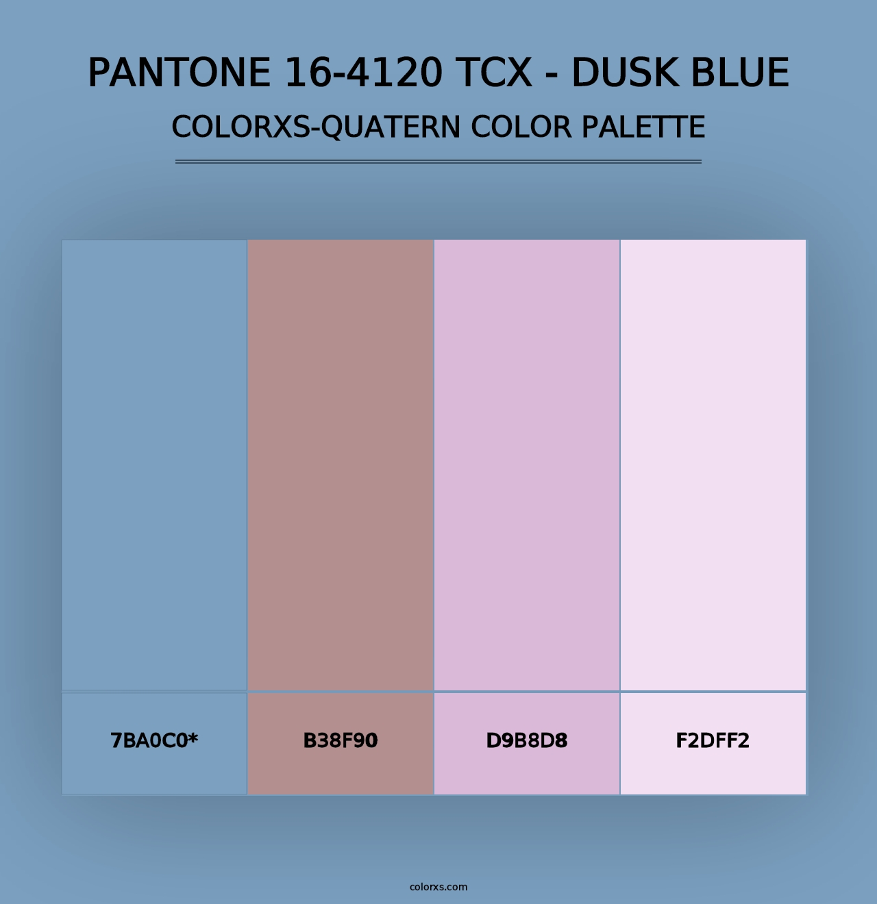 PANTONE 16-4120 TCX - Dusk Blue - Colorxs Quad Palette