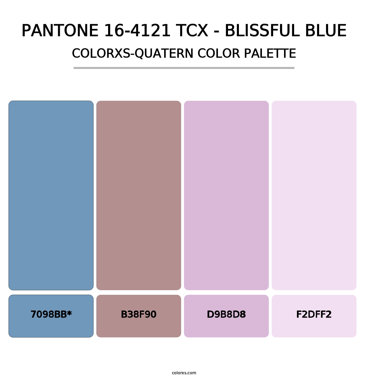 PANTONE 16-4121 TCX - Blissful Blue - Colorxs Quad Palette