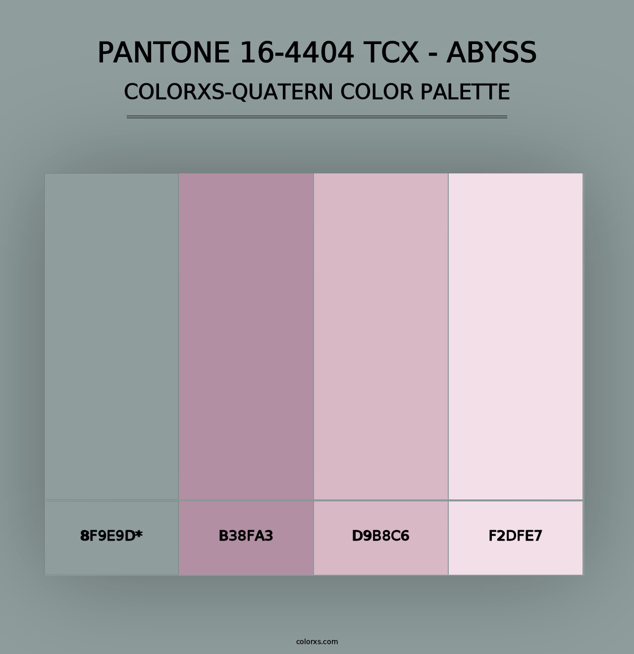 PANTONE 16-4404 TCX - Abyss - Colorxs Quad Palette