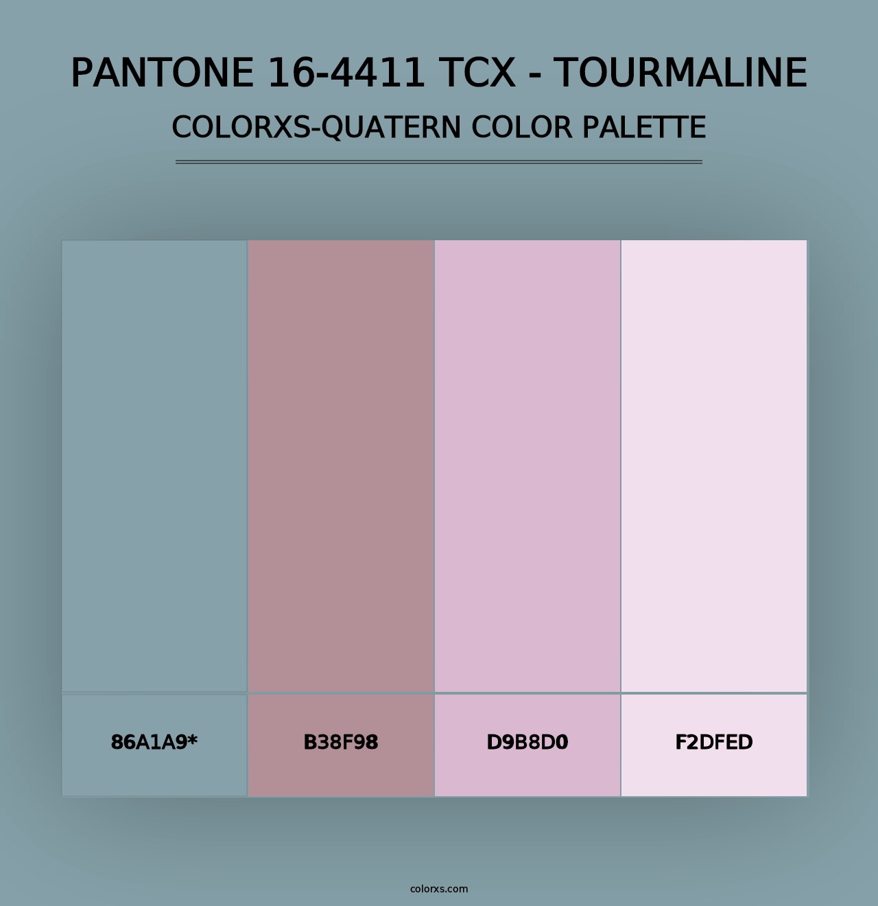 PANTONE 16-4411 TCX - Tourmaline - Colorxs Quad Palette