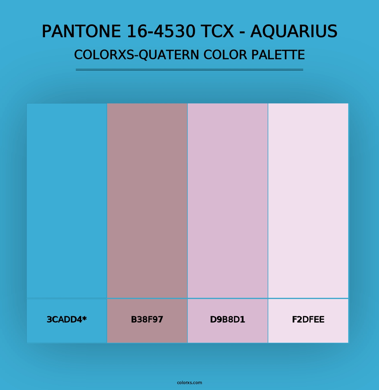 PANTONE 16-4530 TCX - Aquarius - Colorxs Quad Palette