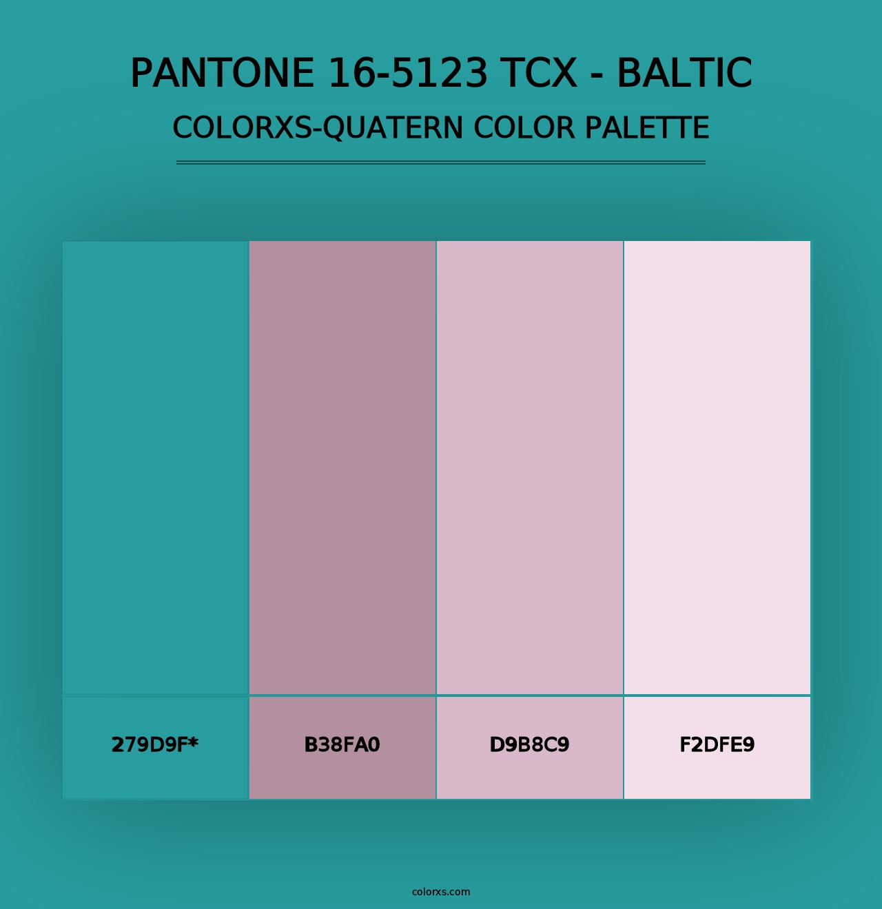 PANTONE 16-5123 TCX - Baltic - Colorxs Quad Palette