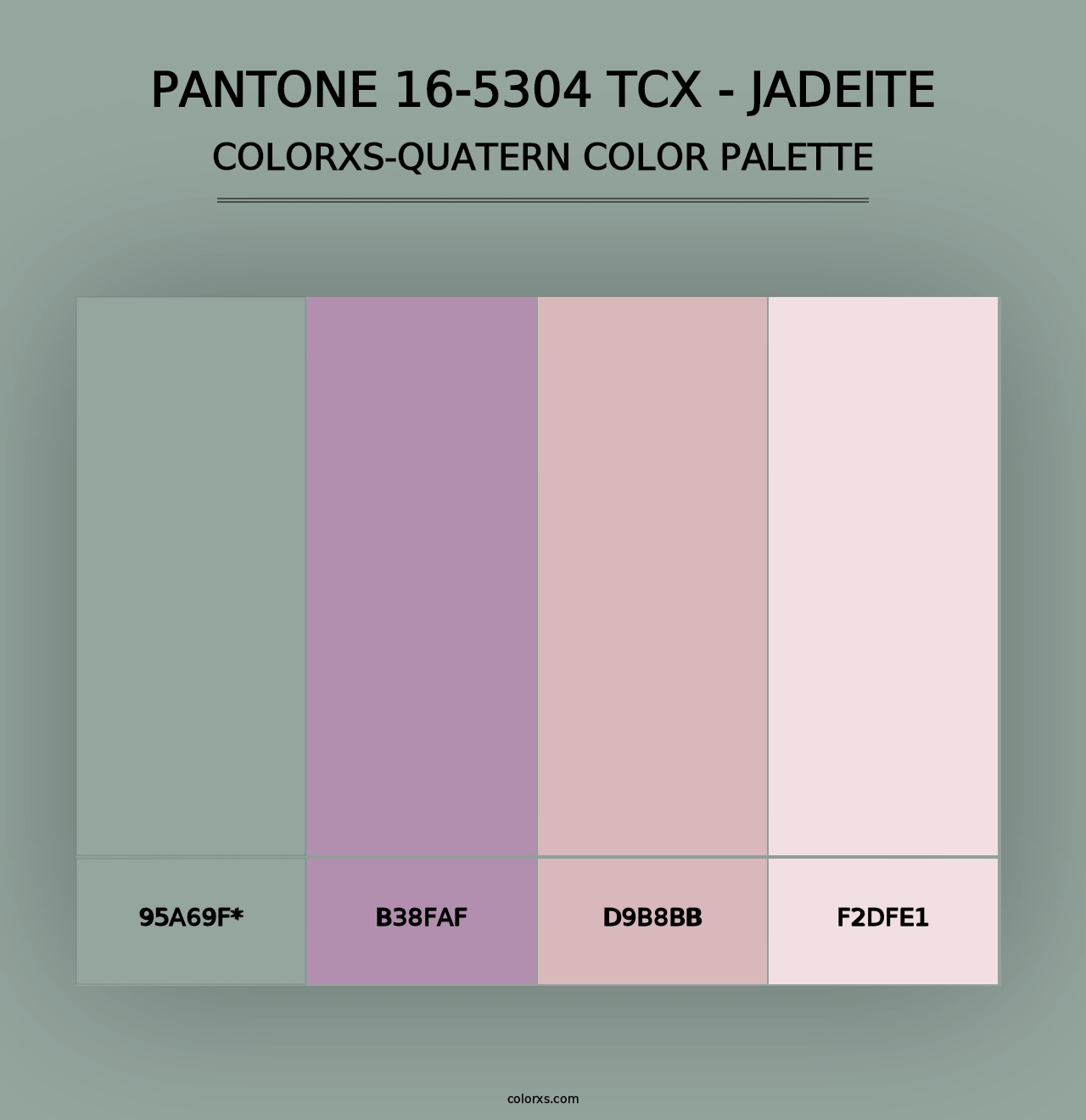 PANTONE 16-5304 TCX - Jadeite - Colorxs Quad Palette