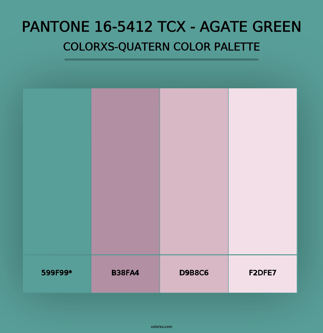 PANTONE 16-5412 TCX - Agate Green - Colorxs Quad Palette