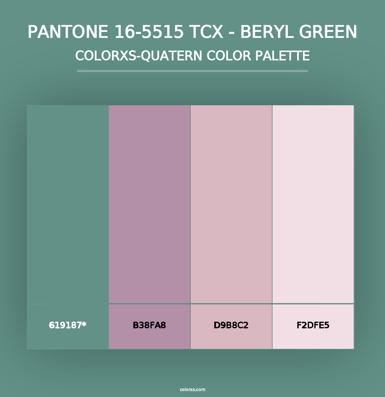 PANTONE 16-5515 TCX - Beryl Green - Colorxs Quad Palette