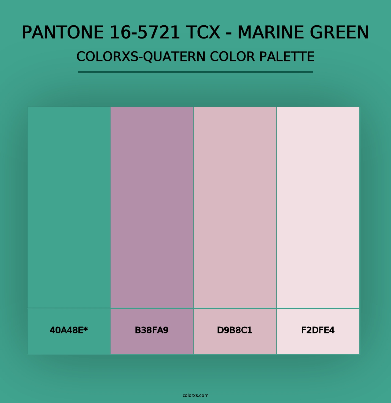 PANTONE 16-5721 TCX - Marine Green - Colorxs Quad Palette