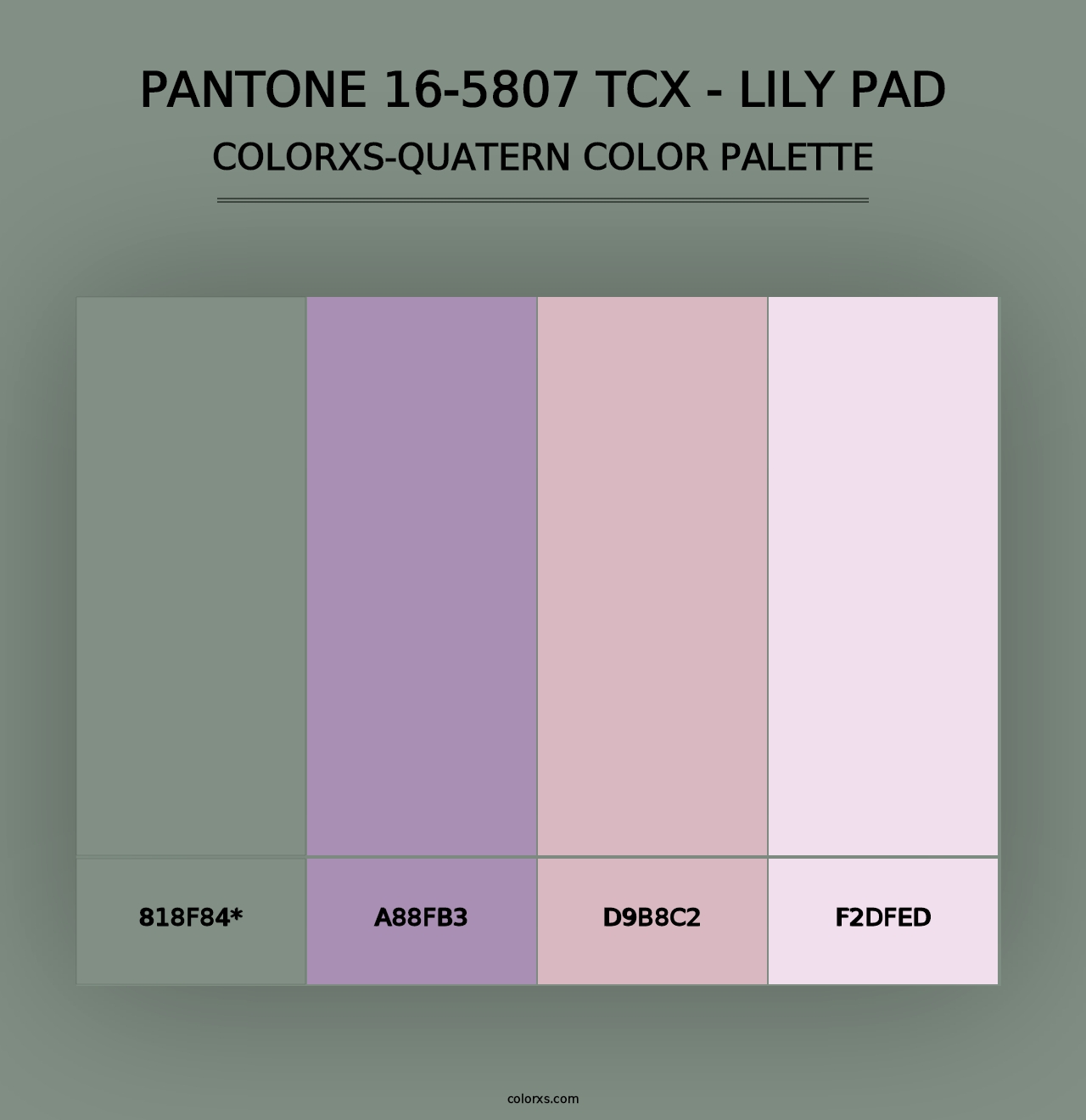 PANTONE 16-5807 TCX - Lily Pad - Colorxs Quad Palette