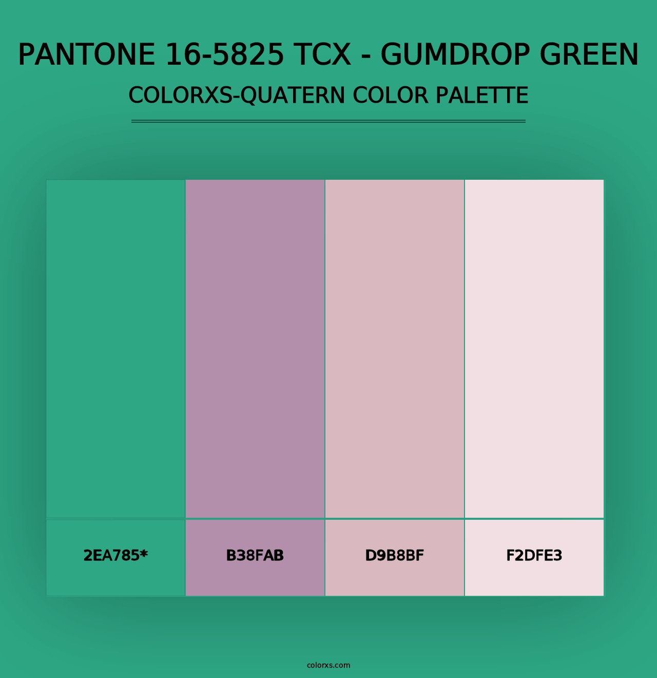 PANTONE 16-5825 TCX - Gumdrop Green - Colorxs Quad Palette