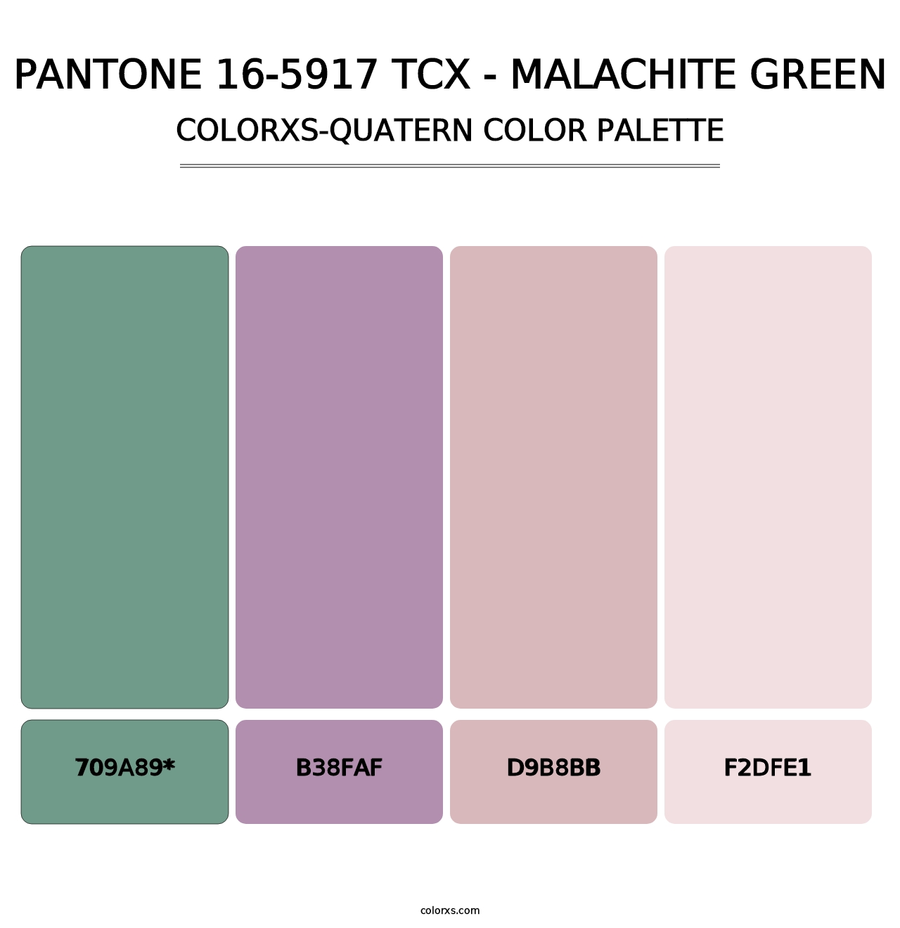 PANTONE 16-5917 TCX - Malachite Green - Colorxs Quad Palette