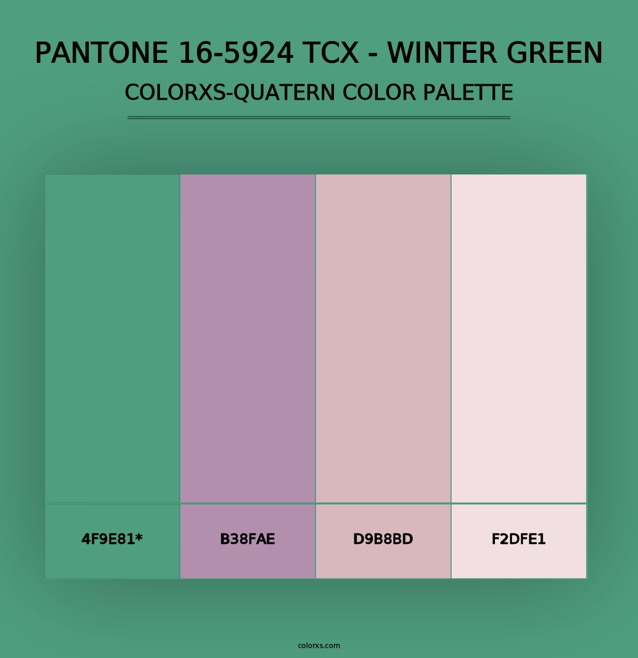 PANTONE 16-5924 TCX - Winter Green - Colorxs Quad Palette