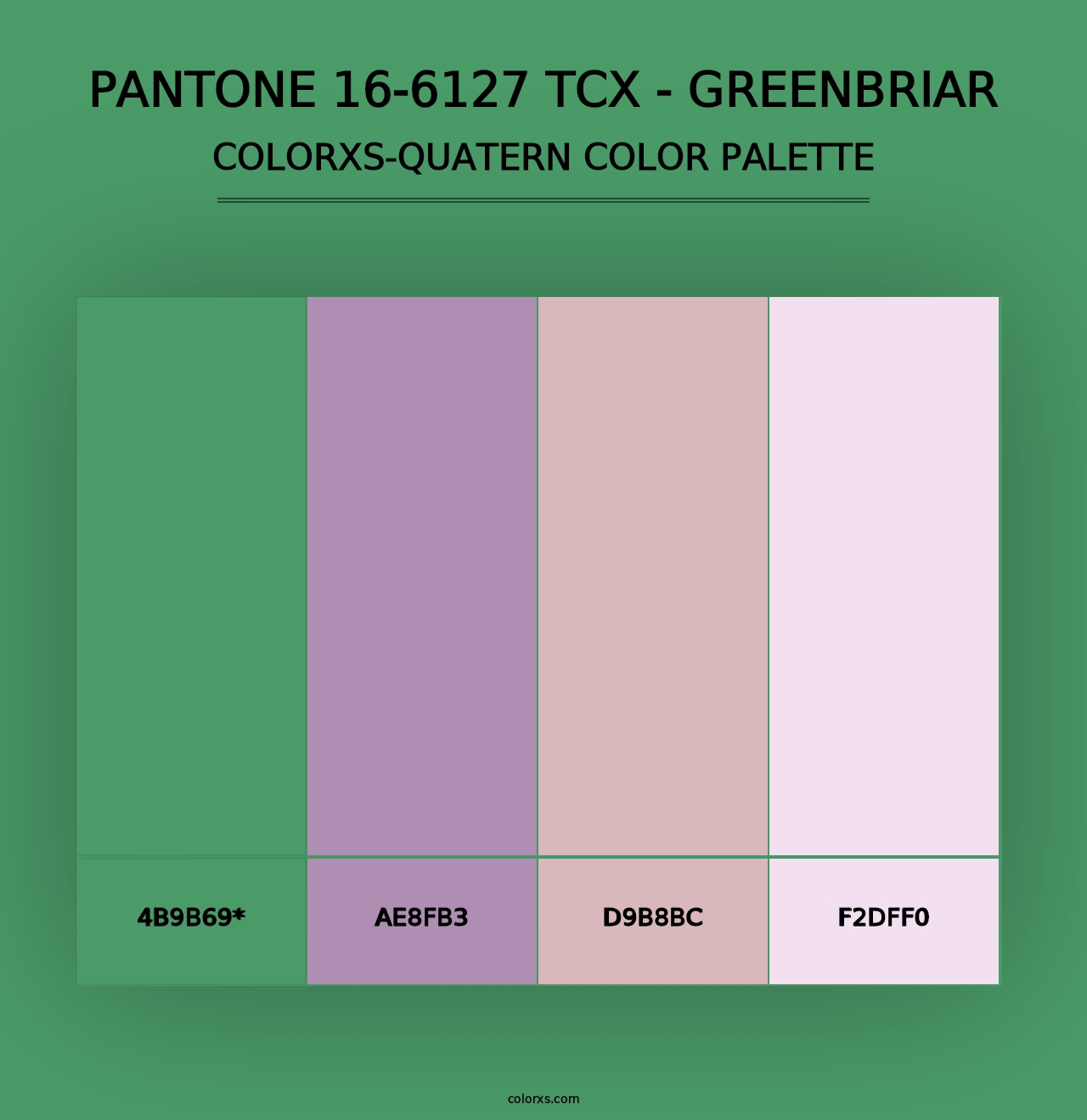 PANTONE 16-6127 TCX - Greenbriar - Colorxs Quad Palette