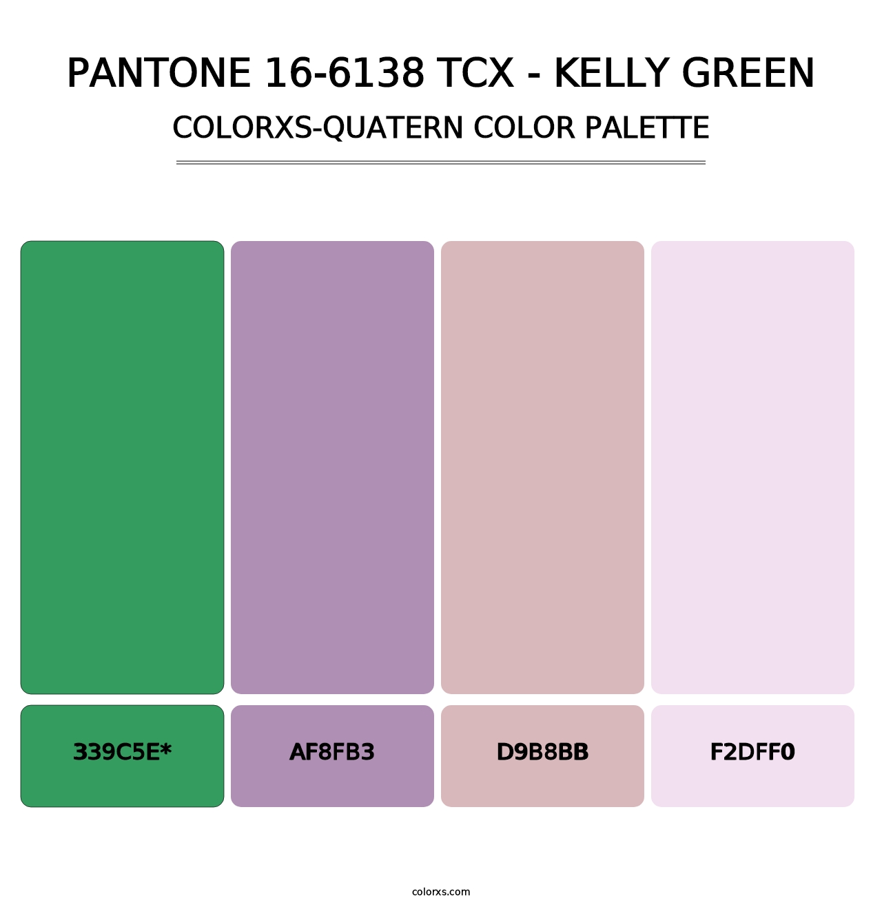 PANTONE 16-6138 TCX - Kelly Green - Colorxs Quad Palette