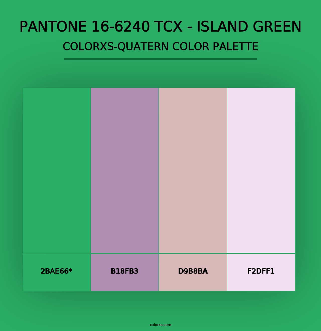 PANTONE 16-6240 TCX - Island Green - Colorxs Quad Palette