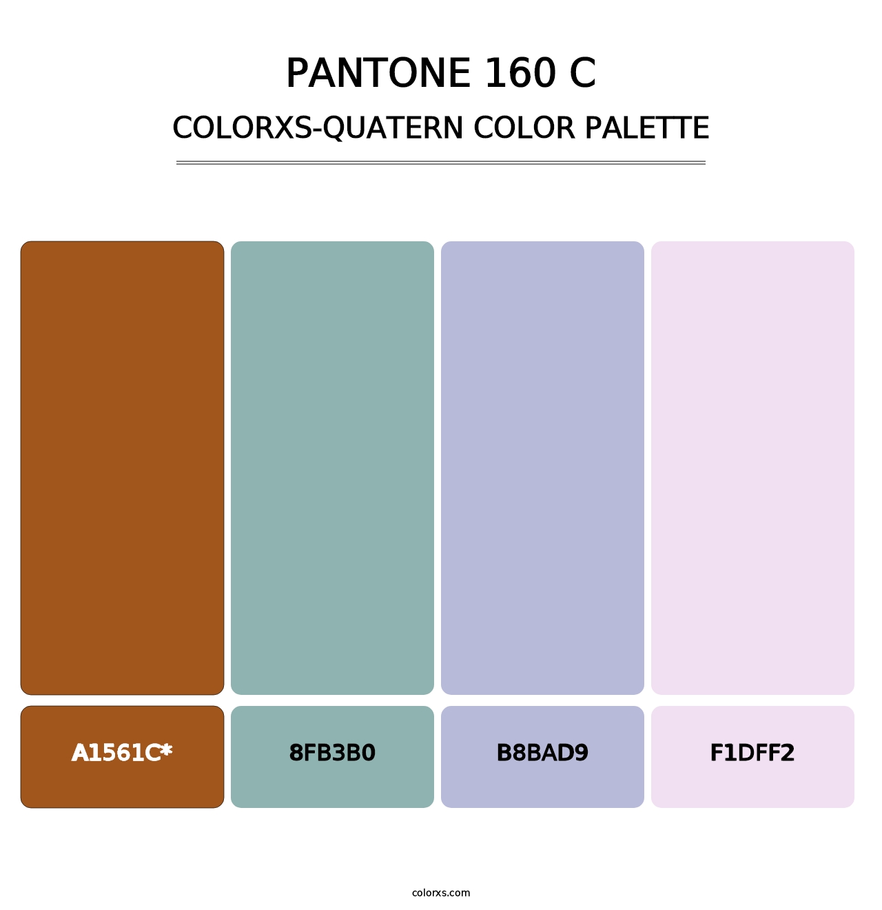 PANTONE 160 C - Colorxs Quad Palette