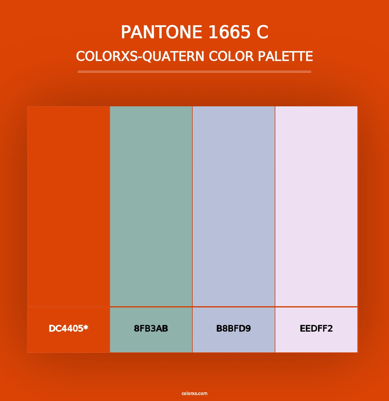 PANTONE 1665 C - Colorxs Quad Palette