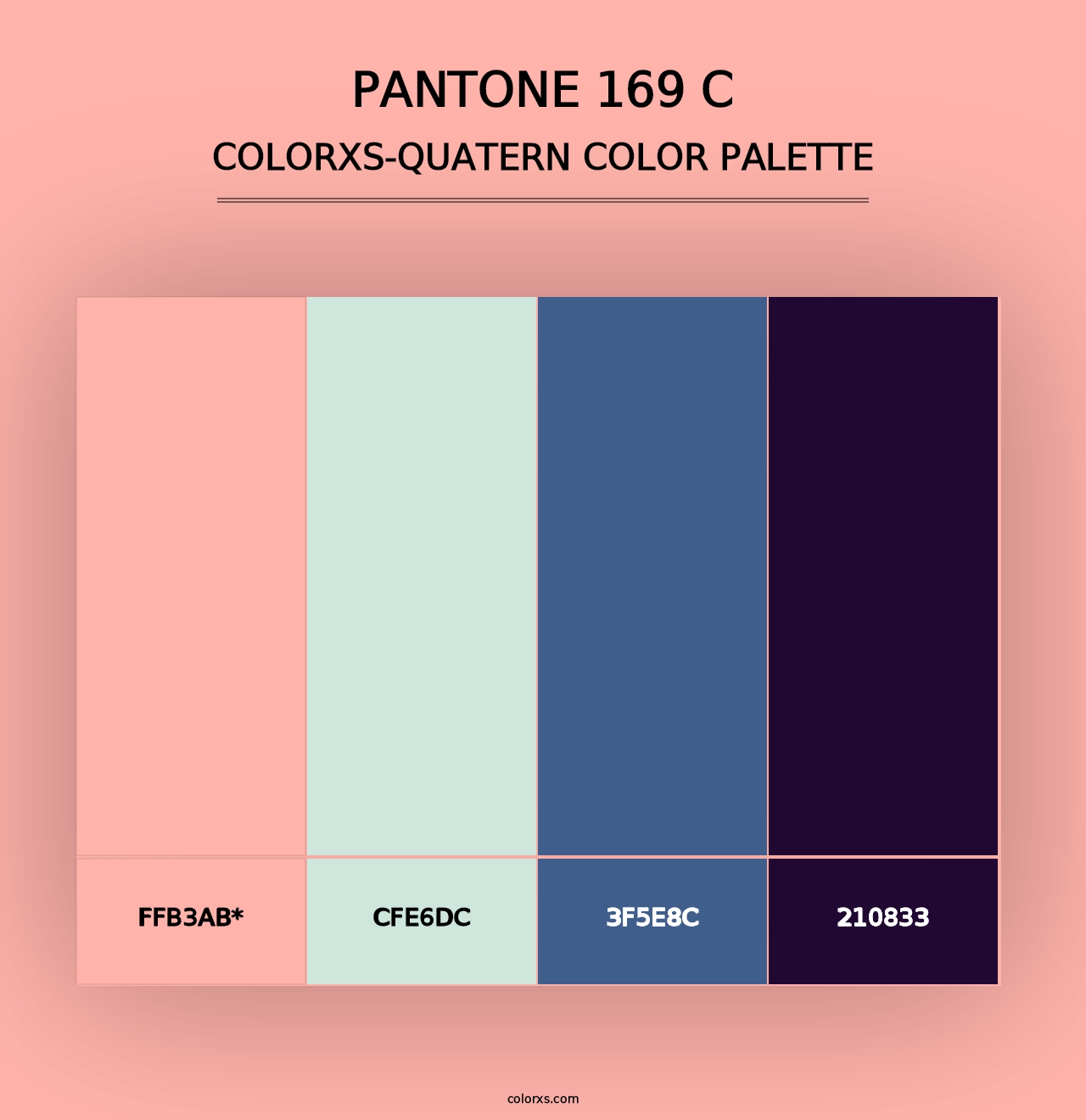 PANTONE 169 C - Colorxs Quad Palette