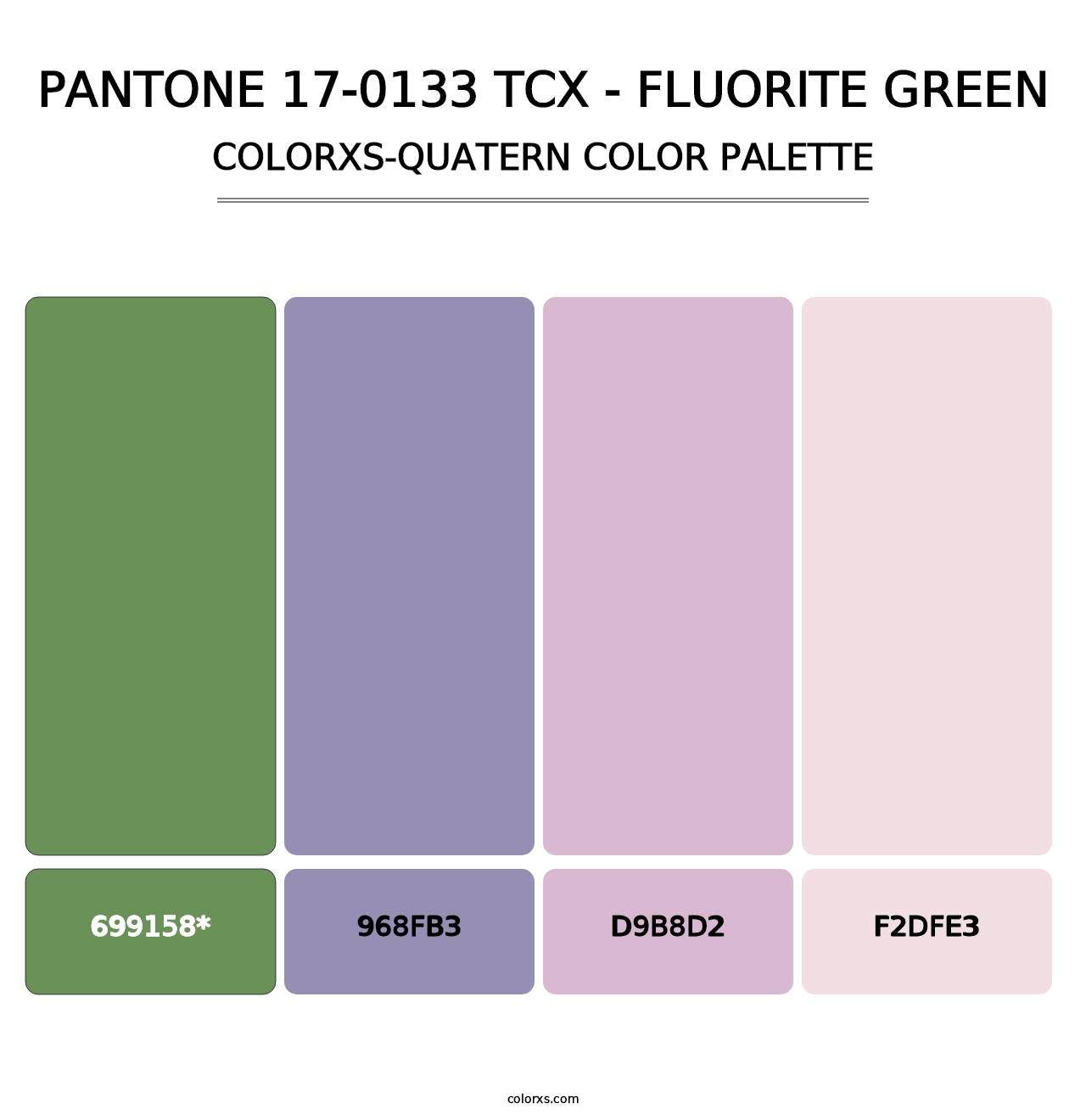 PANTONE 17-0133 TCX - Fluorite Green - Colorxs Quad Palette