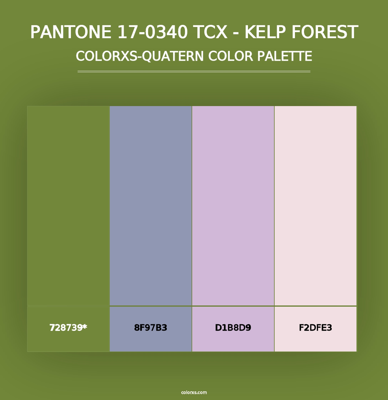 PANTONE 17-0340 TCX - Kelp Forest - Colorxs Quad Palette