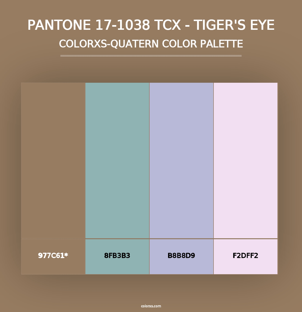 PANTONE 17-1038 TCX - Tiger's Eye - Colorxs Quad Palette