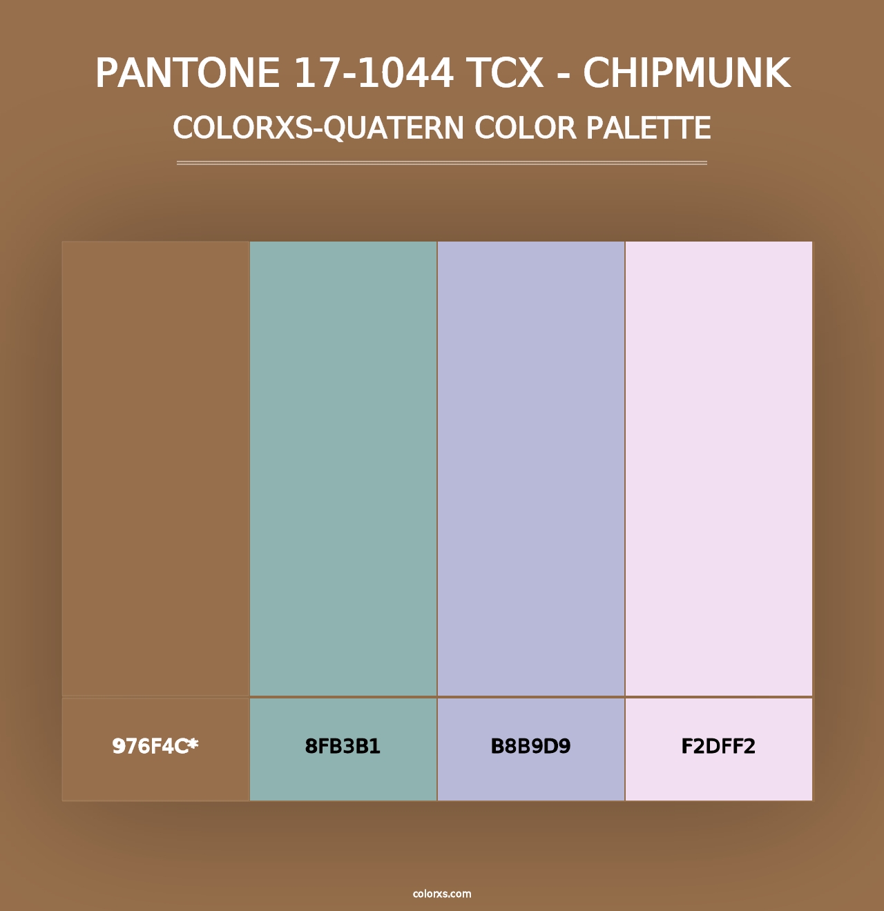 PANTONE 17-1044 TCX - Chipmunk - Colorxs Quad Palette