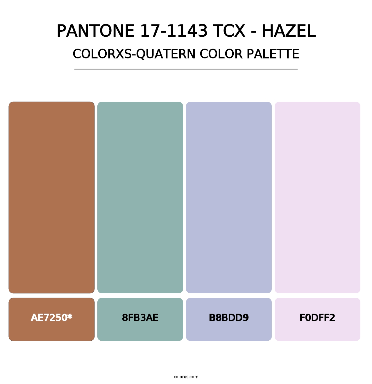 PANTONE 17-1143 TCX - Hazel - Colorxs Quad Palette