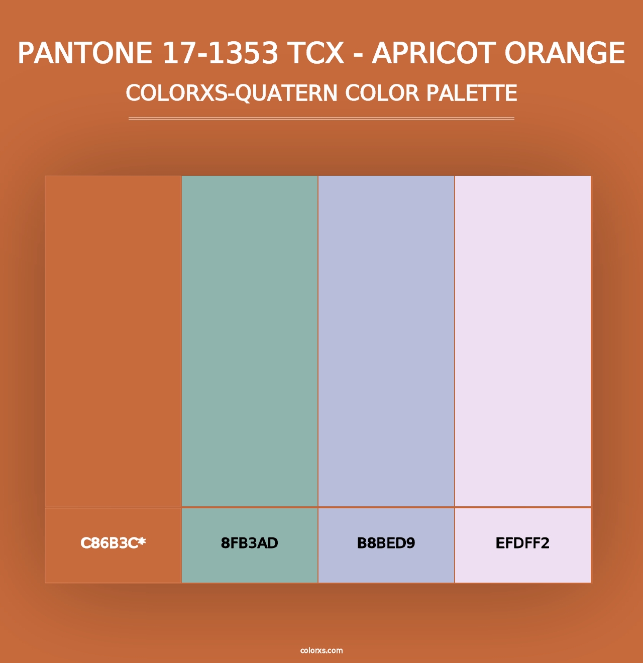 PANTONE 17-1353 TCX - Apricot Orange - Colorxs Quad Palette