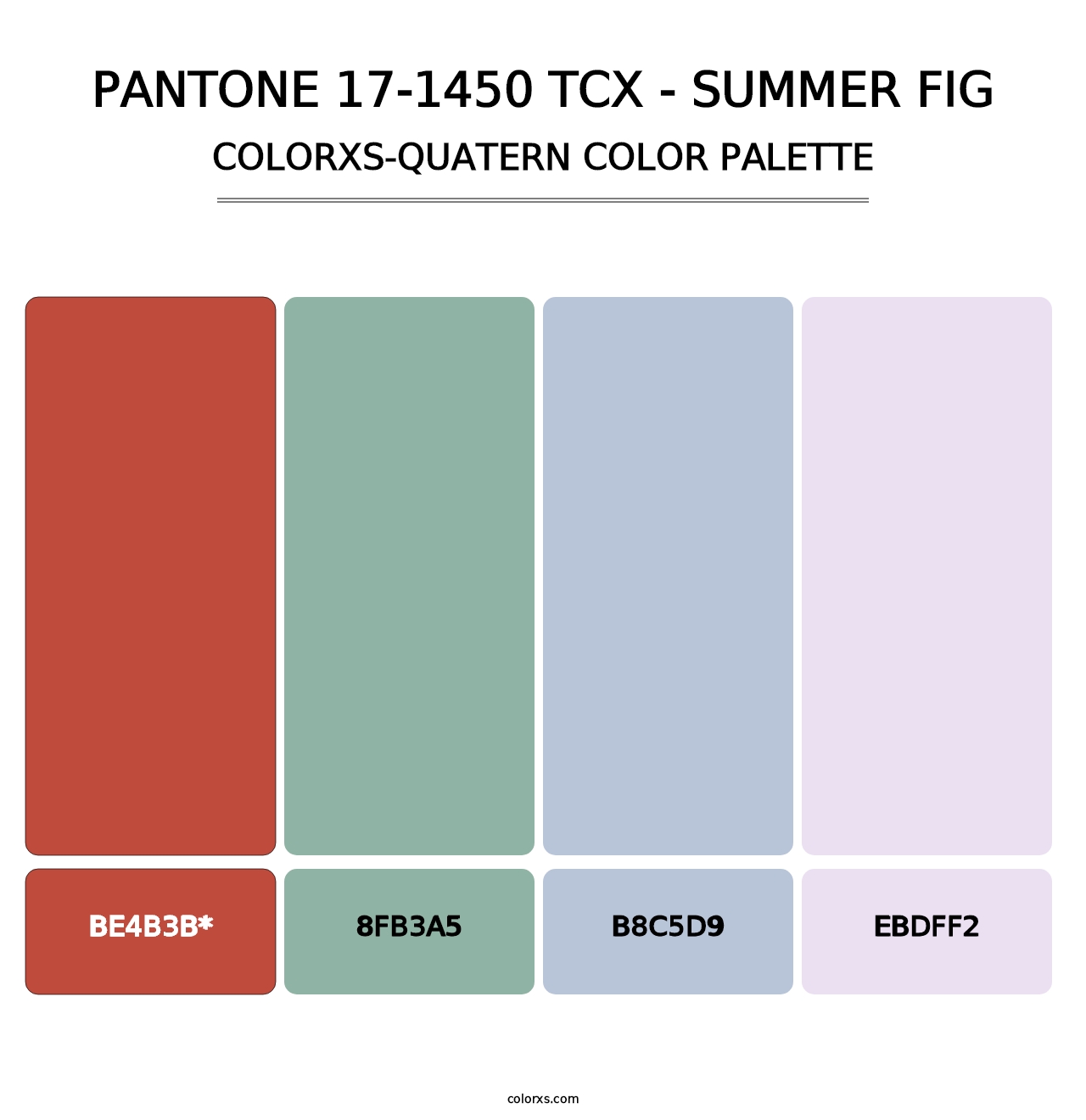 PANTONE 17-1450 TCX - Summer Fig - Colorxs Quad Palette