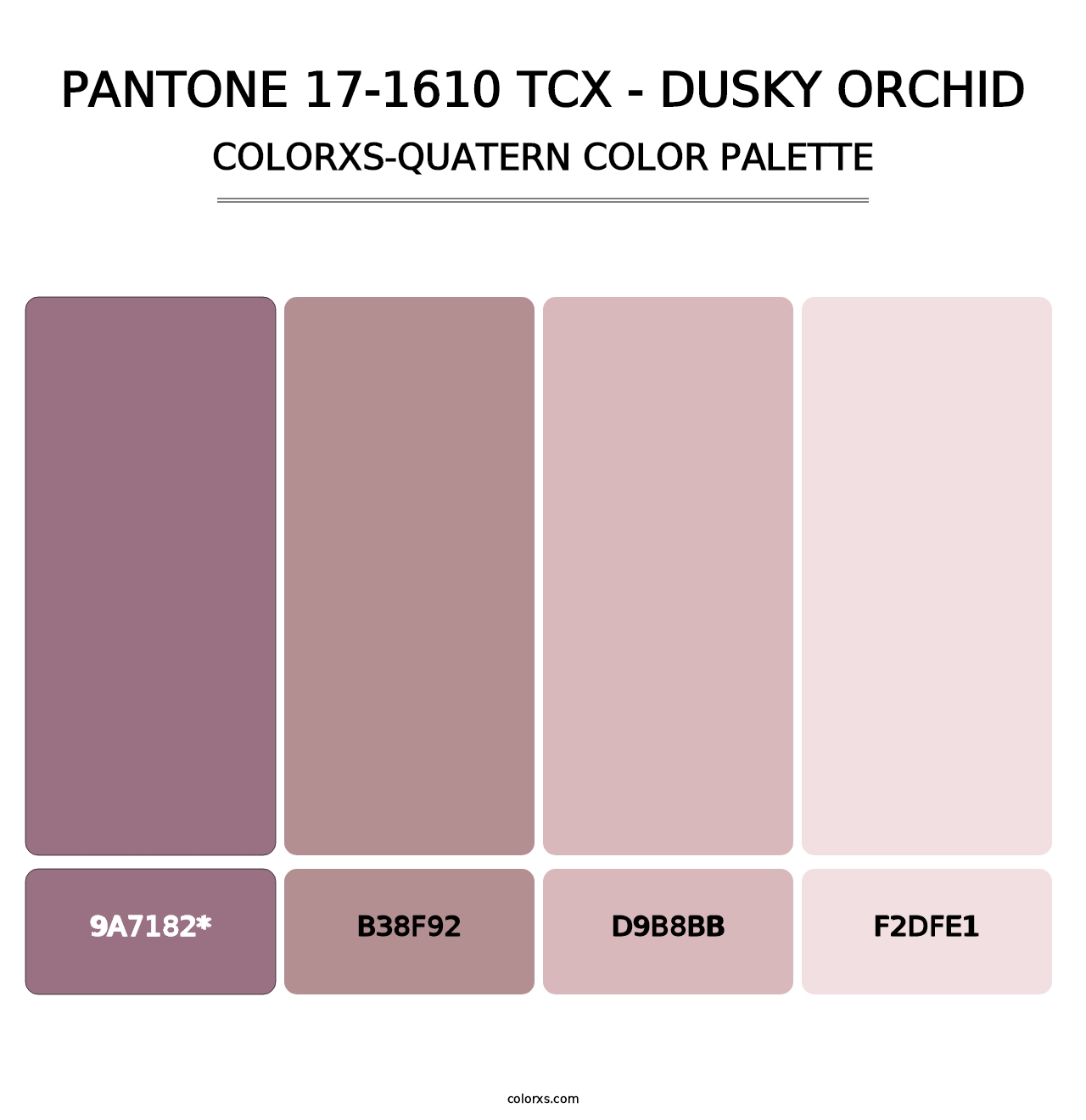 PANTONE 17-1610 TCX - Dusky Orchid - Colorxs Quad Palette