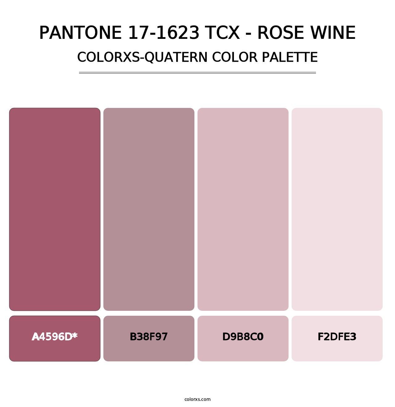 PANTONE 17-1623 TCX - Rose Wine - Colorxs Quad Palette