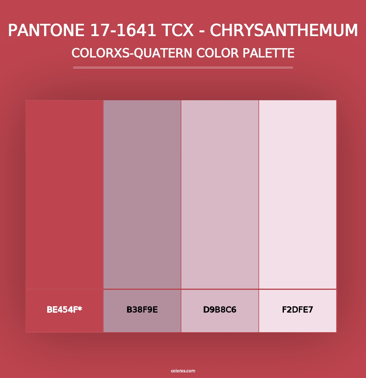 PANTONE 17-1641 TCX - Chrysanthemum - Colorxs Quad Palette