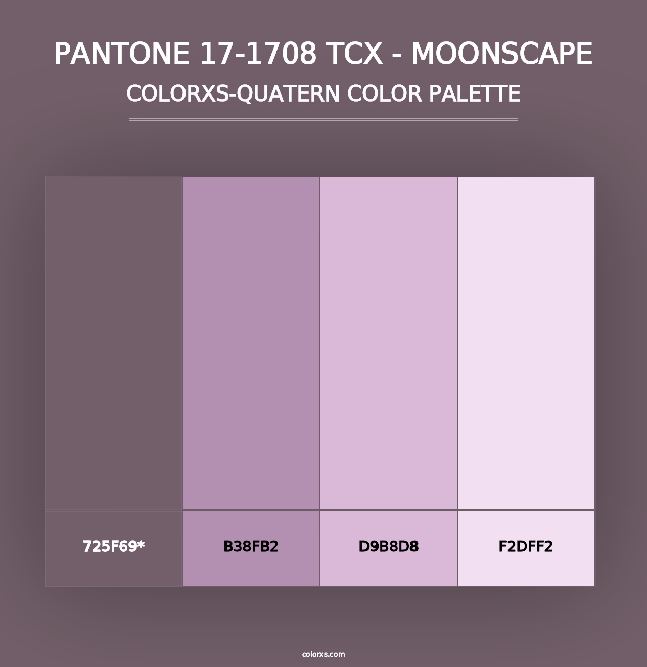 PANTONE 17-1708 TCX - Moonscape - Colorxs Quad Palette