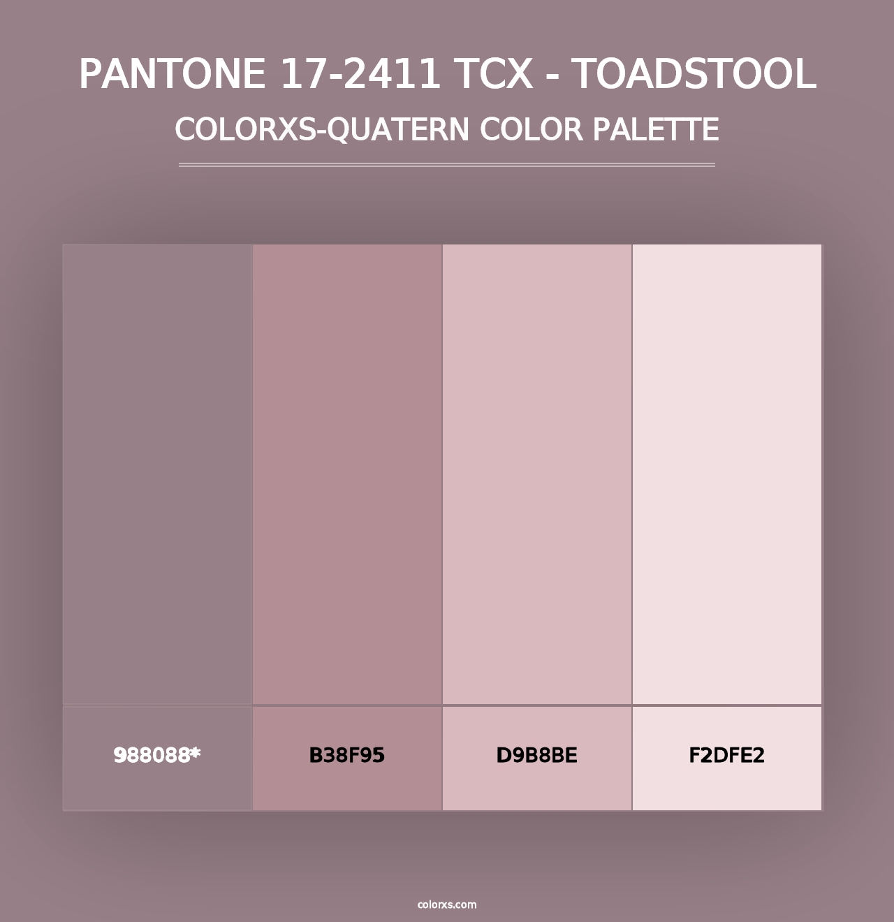 PANTONE 17-2411 TCX - Toadstool - Colorxs Quad Palette