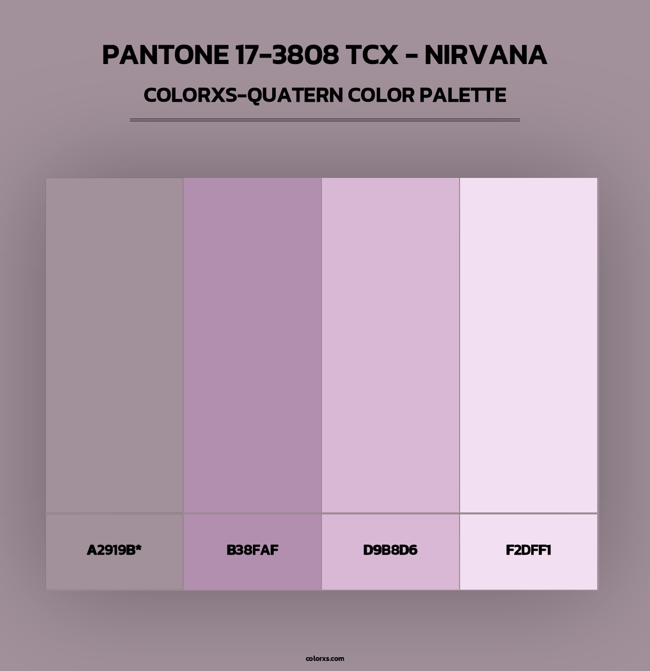 PANTONE 17-3808 TCX - Nirvana - Colorxs Quad Palette