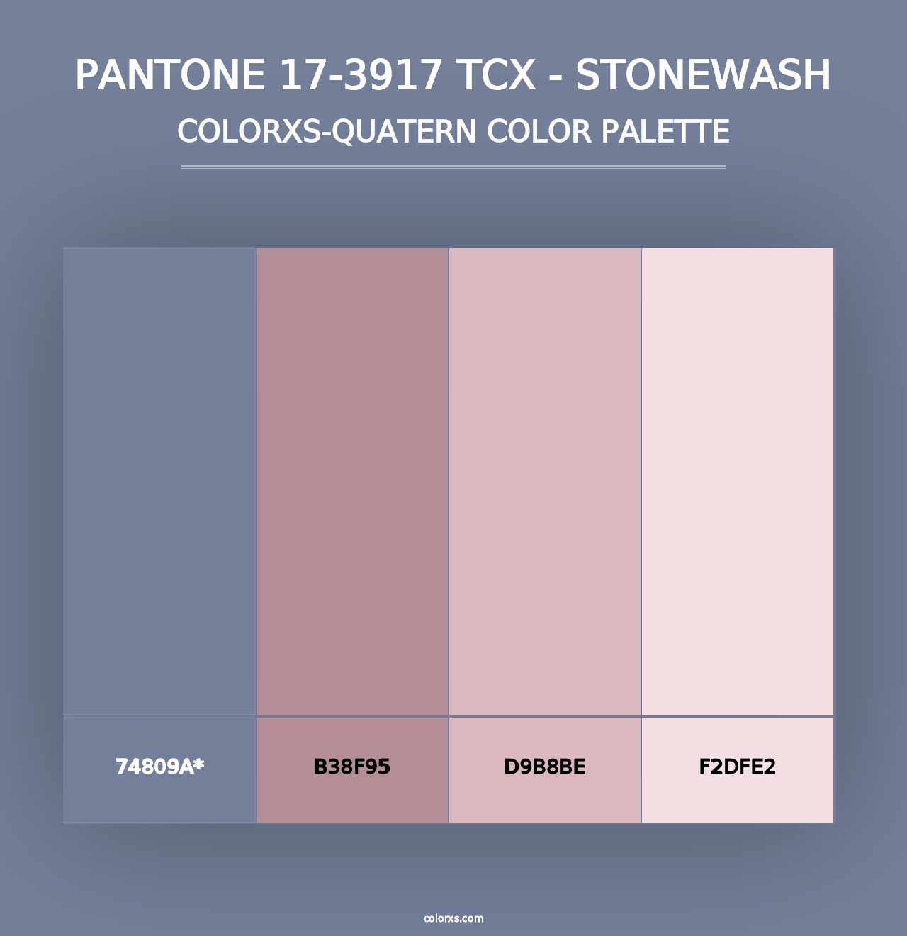 PANTONE 17-3917 TCX - Stonewash - Colorxs Quad Palette