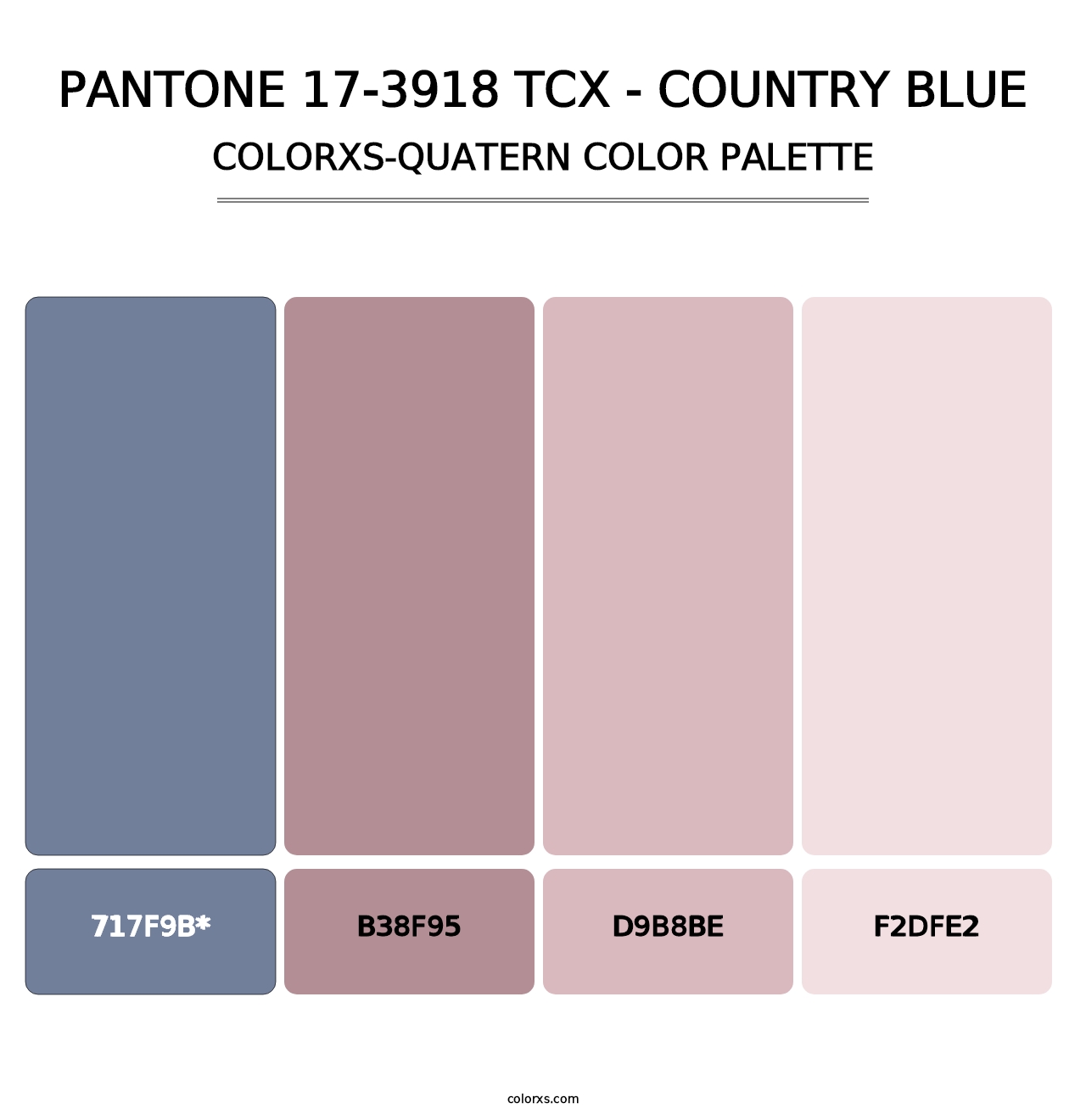 PANTONE 17-3918 TCX - Country Blue - Colorxs Quad Palette