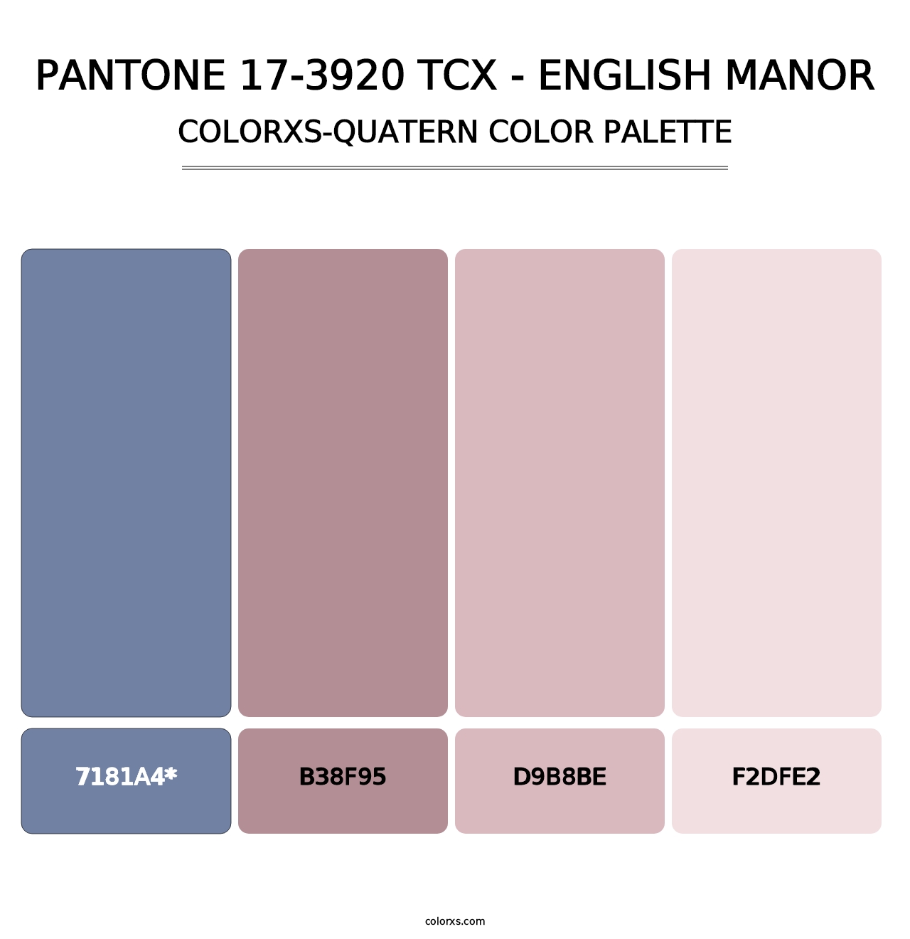 PANTONE 17-3920 TCX - English Manor - Colorxs Quad Palette