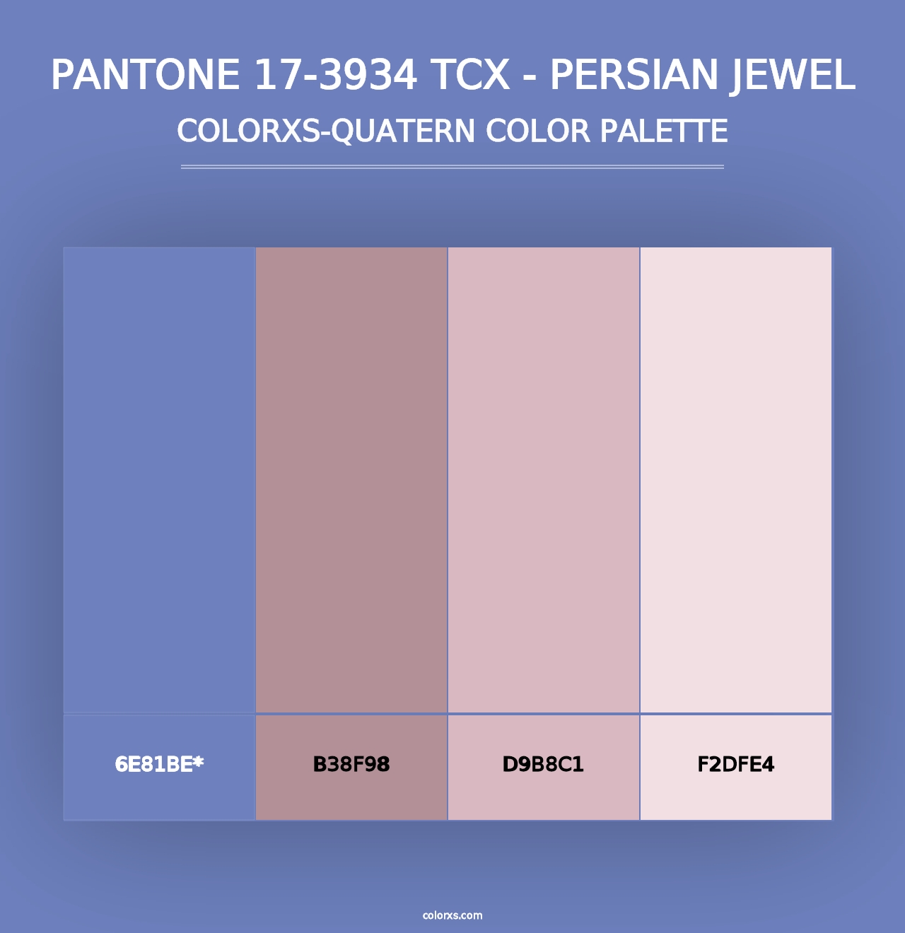 PANTONE 17-3934 TCX - Persian Jewel - Colorxs Quad Palette