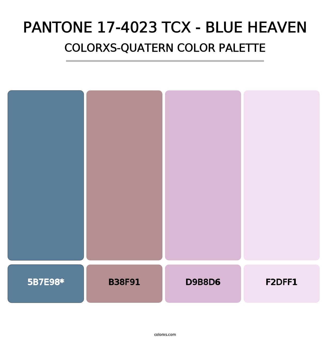 PANTONE 17-4023 TCX - Blue Heaven - Colorxs Quad Palette