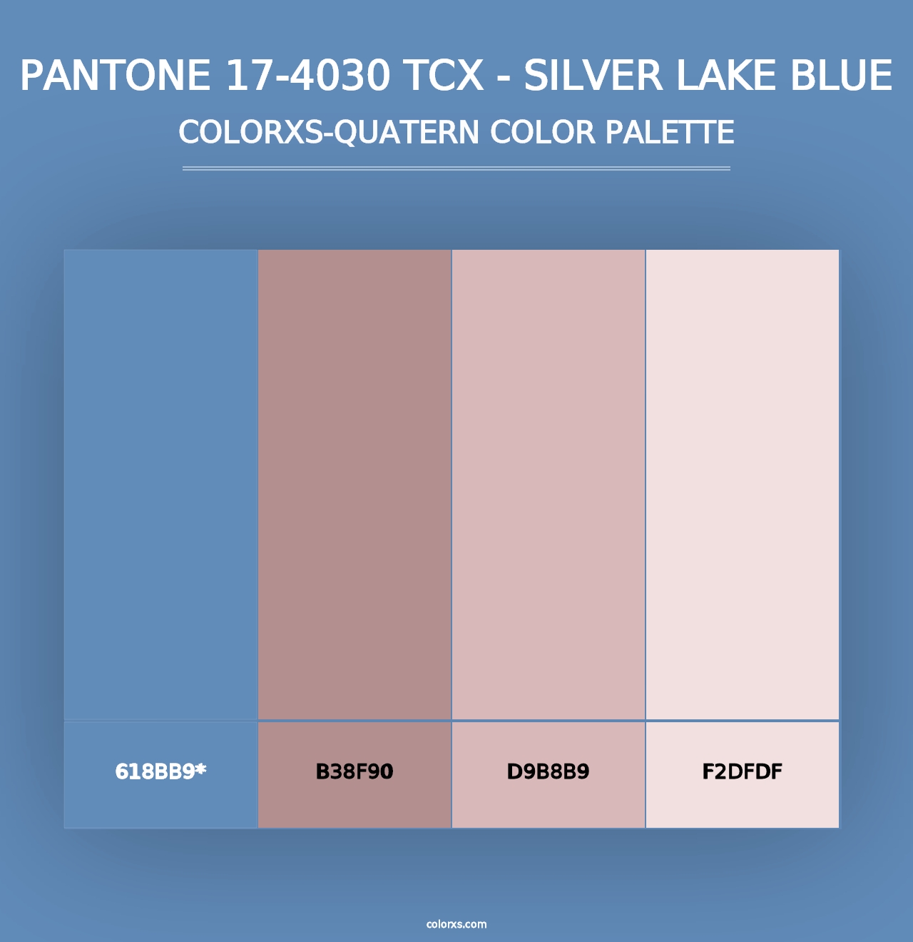 PANTONE 17-4030 TCX - Silver Lake Blue - Colorxs Quad Palette