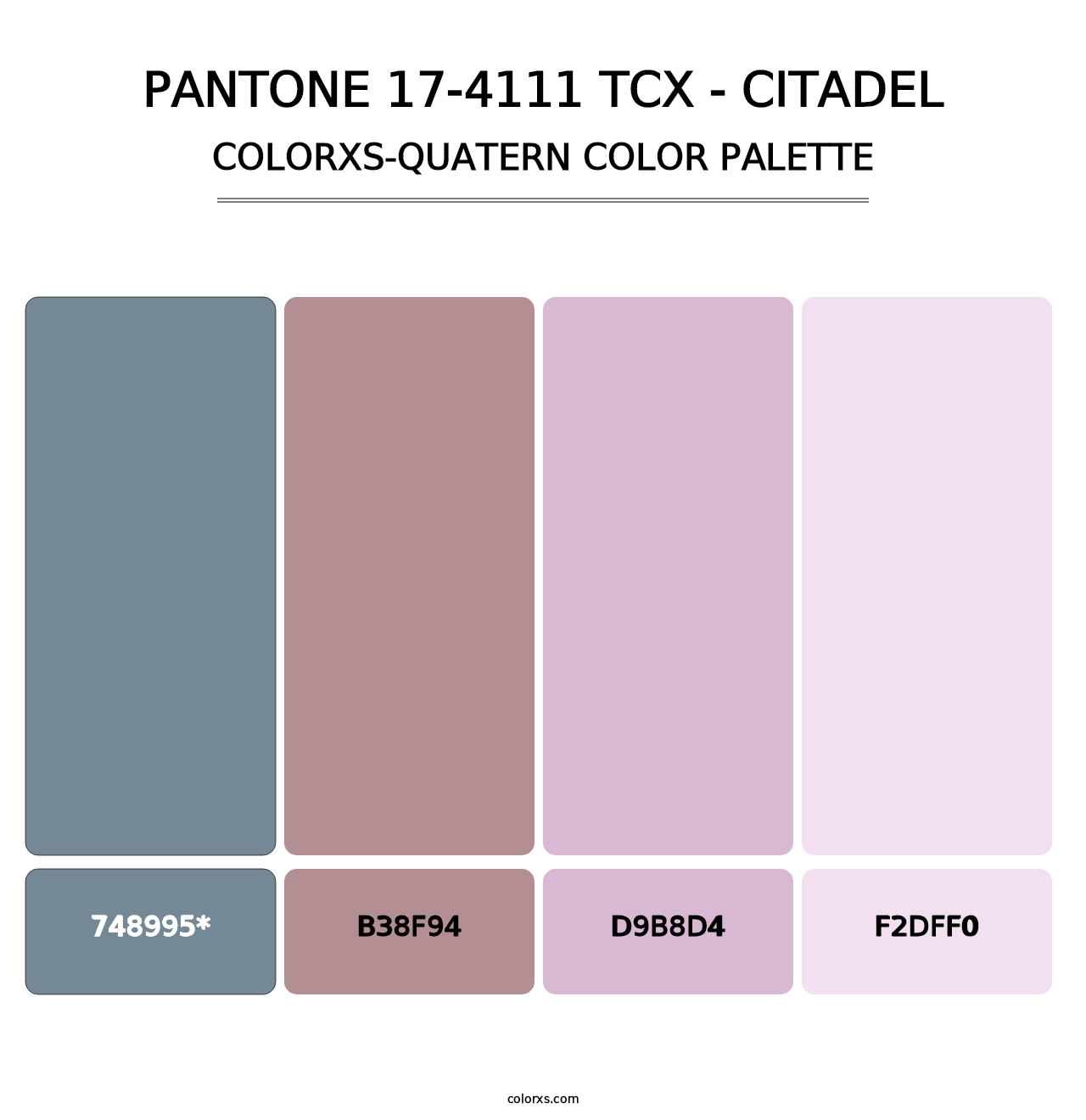 PANTONE 17-4111 TCX - Citadel - Colorxs Quad Palette