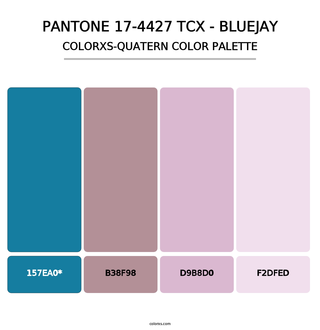 PANTONE 17-4427 TCX - Bluejay - Colorxs Quad Palette