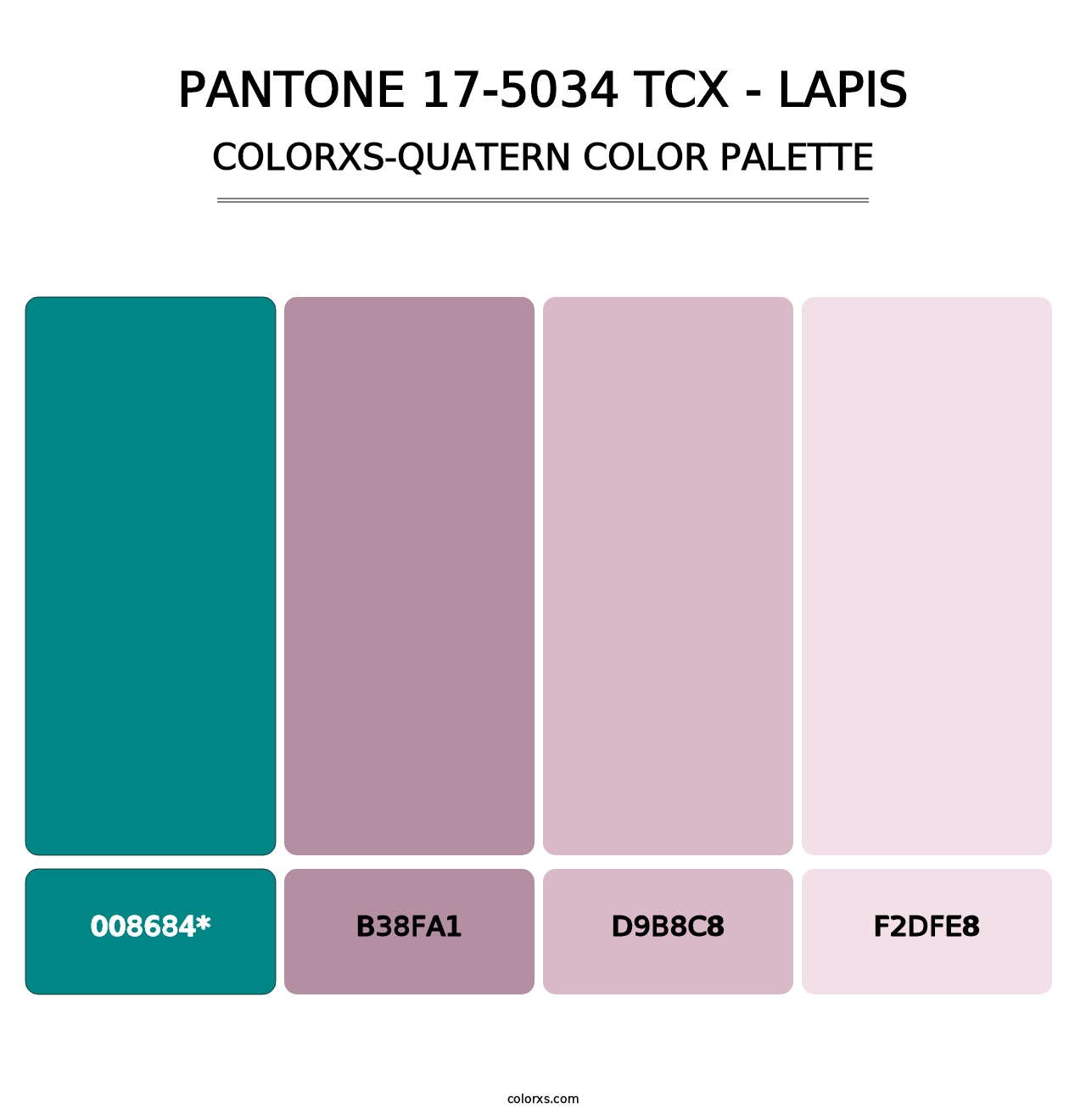 PANTONE 17-5034 TCX - Lapis - Colorxs Quad Palette