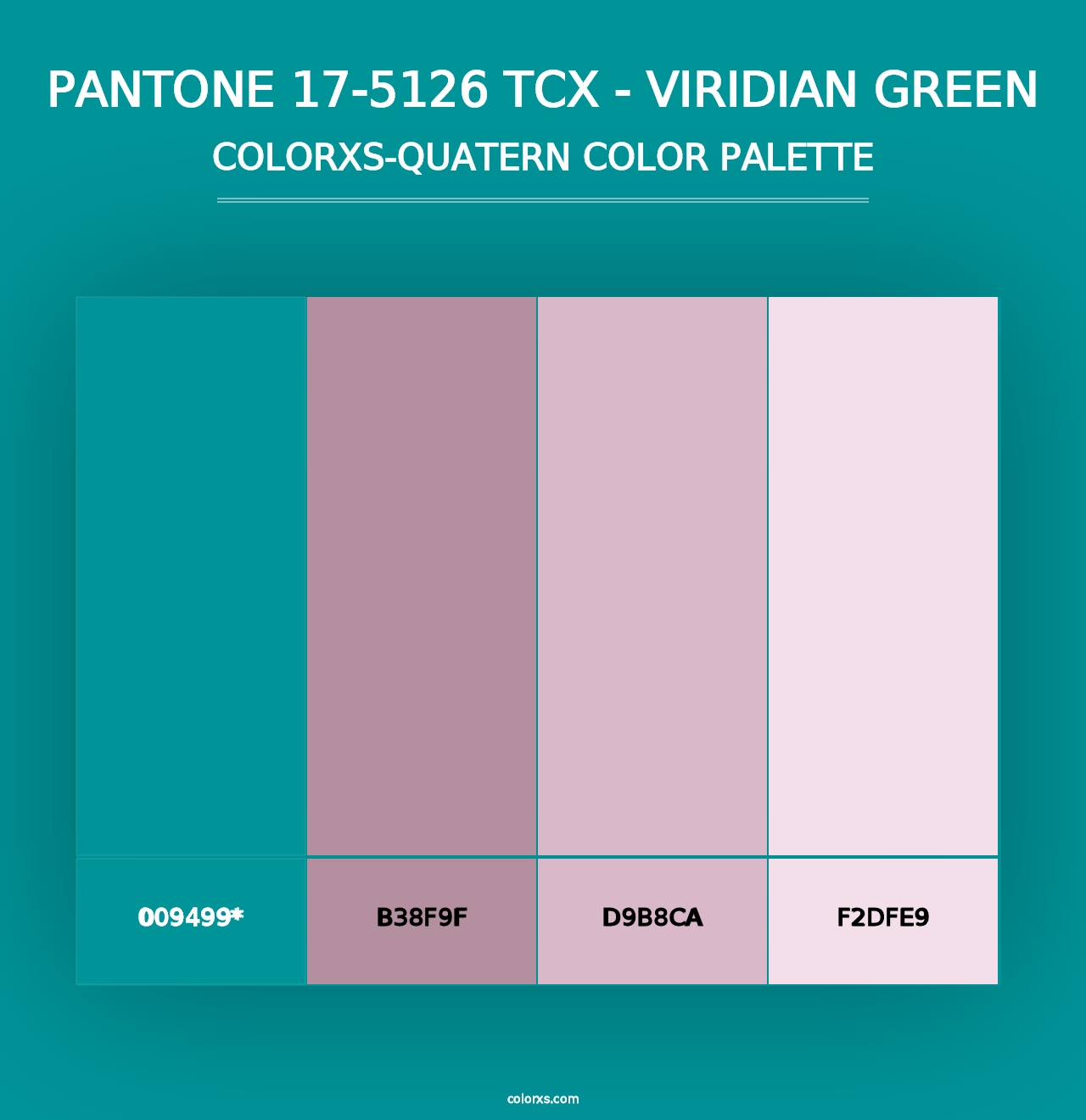 PANTONE 17-5126 TCX - Viridian Green - Colorxs Quad Palette