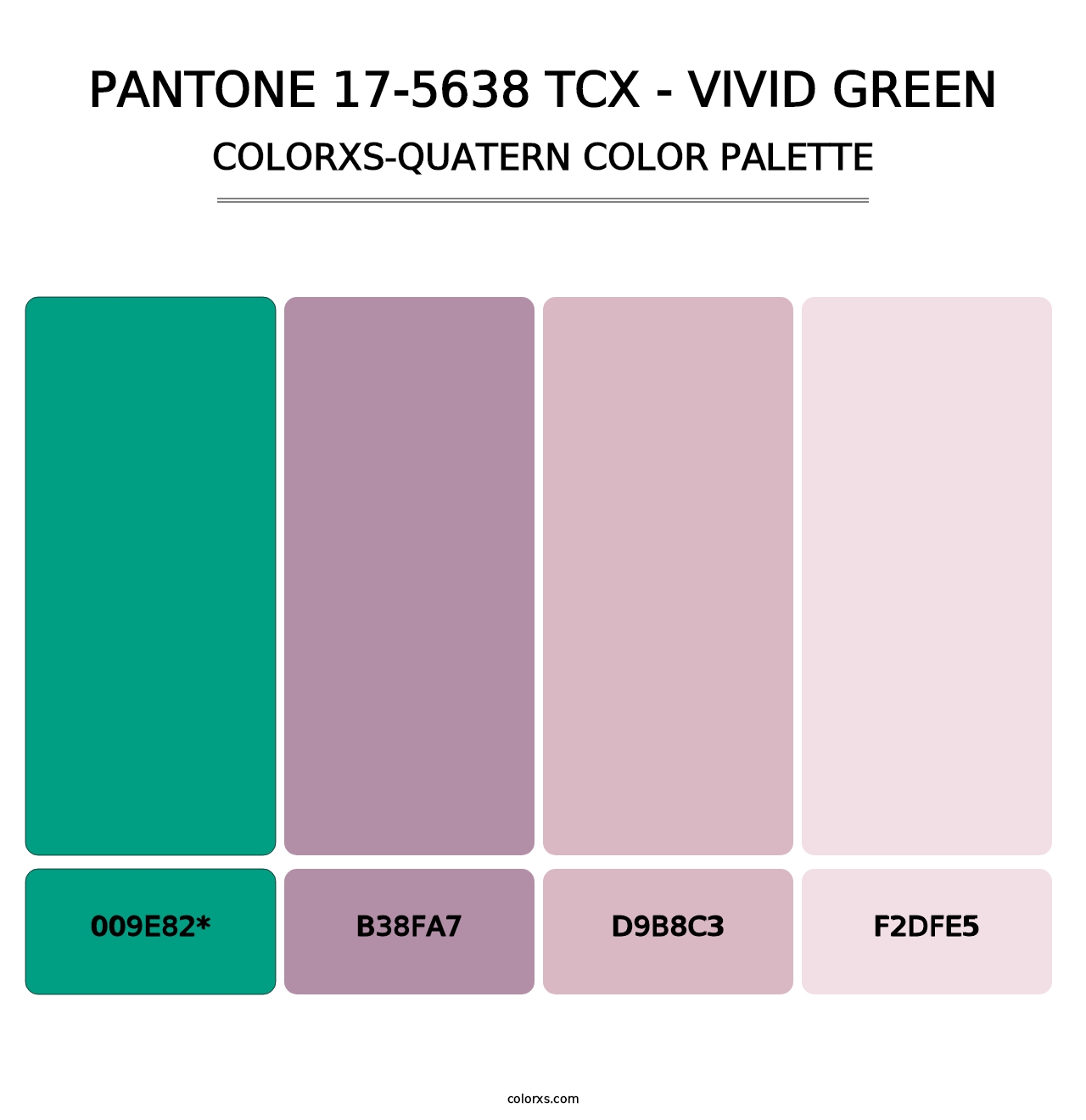 PANTONE 17-5638 TCX - Vivid Green - Colorxs Quad Palette