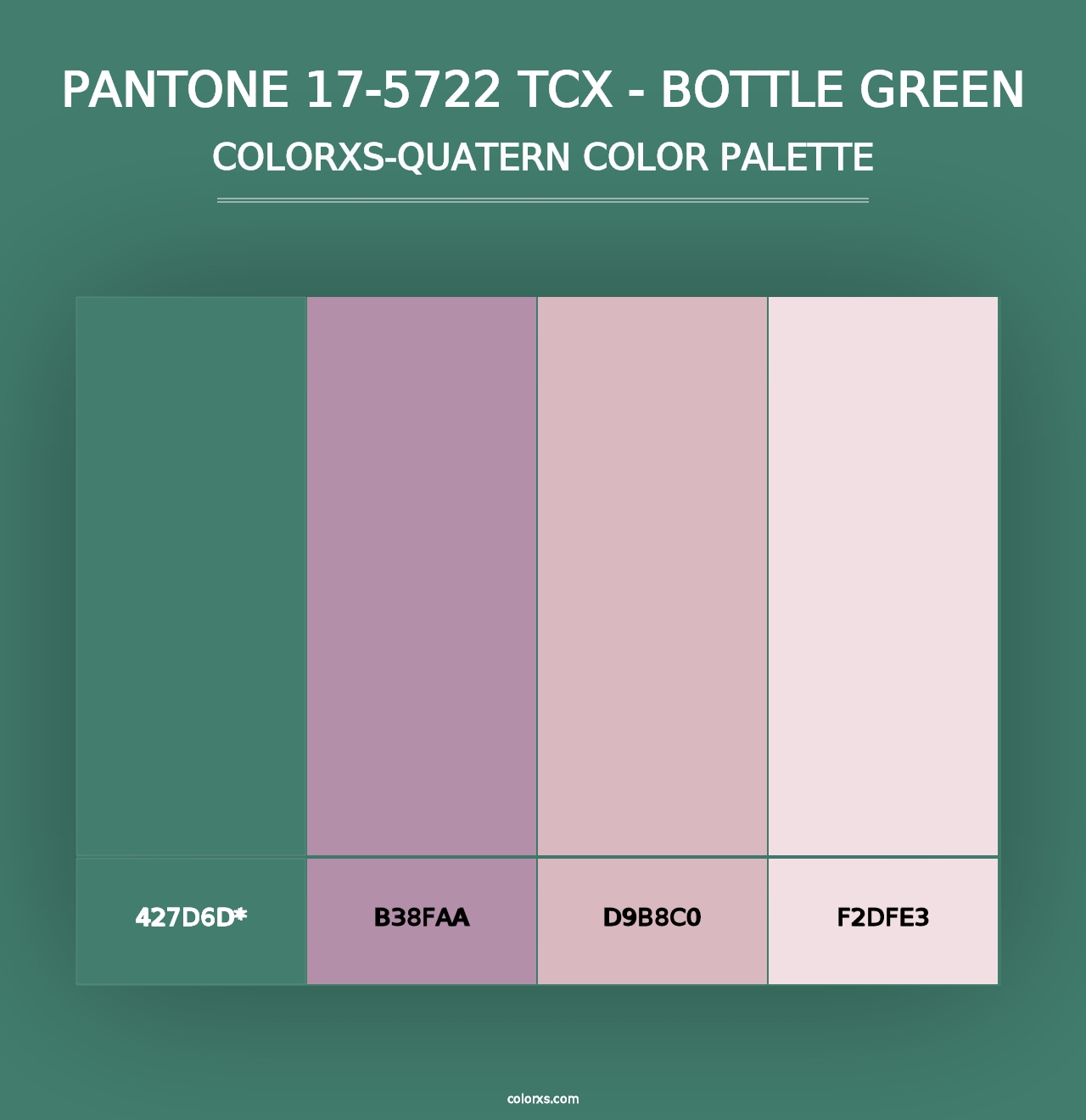 PANTONE 17-5722 TCX - Bottle Green - Colorxs Quad Palette